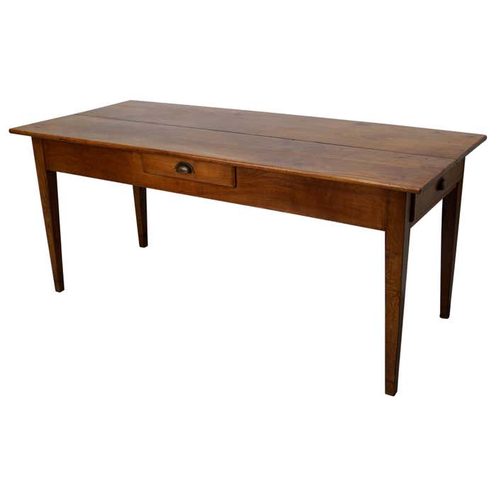 Antique Elm Kitchen Table - 19th Century Antique Elm Kitchen Table - 19th Century