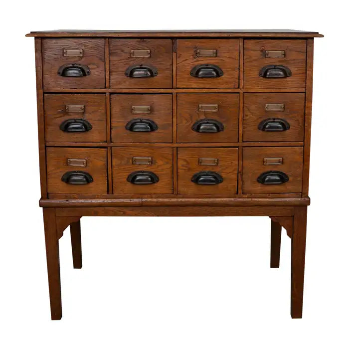 Dutch Oak Apothecary / Filing Cabinet, 1930s