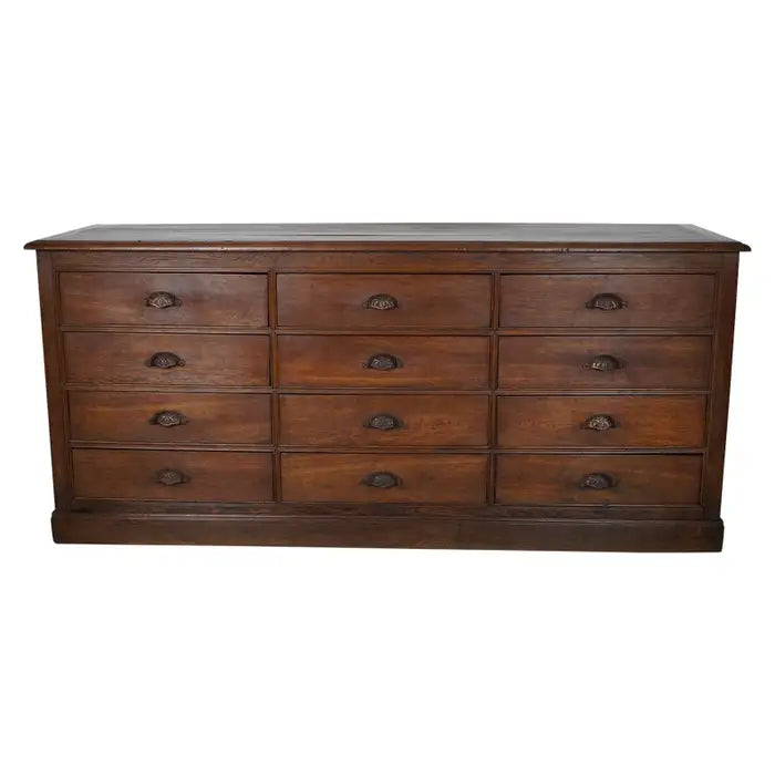 Antique French Oak Apothecary / Filing Cabinet, 19th Century