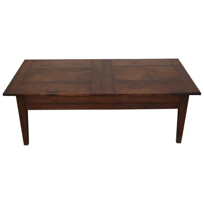 French Early 20th Century Farmhouse Rustic Oak Coffee Table