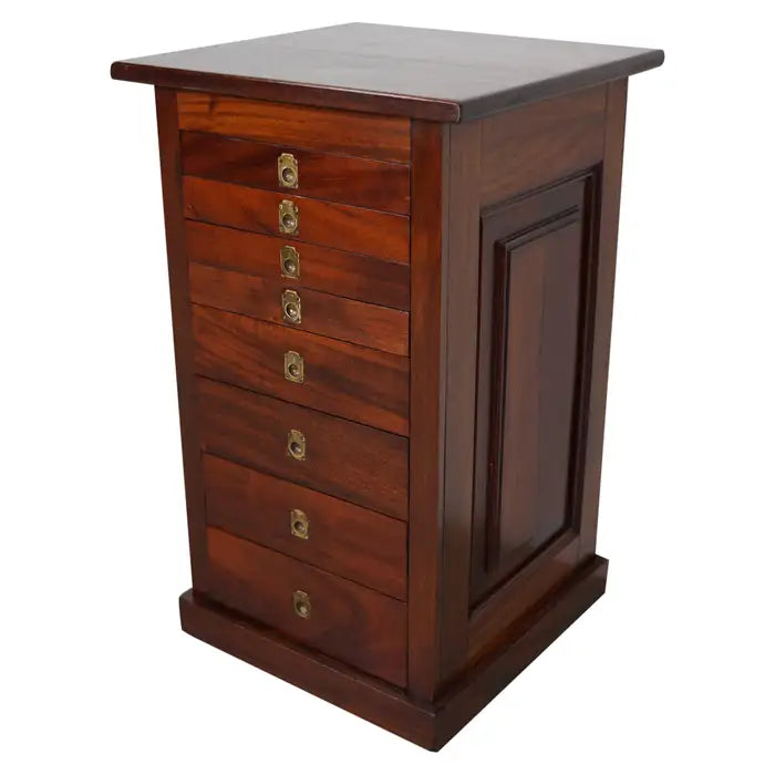 Antique English Mahogany Collectors Cabinet, 19th Century