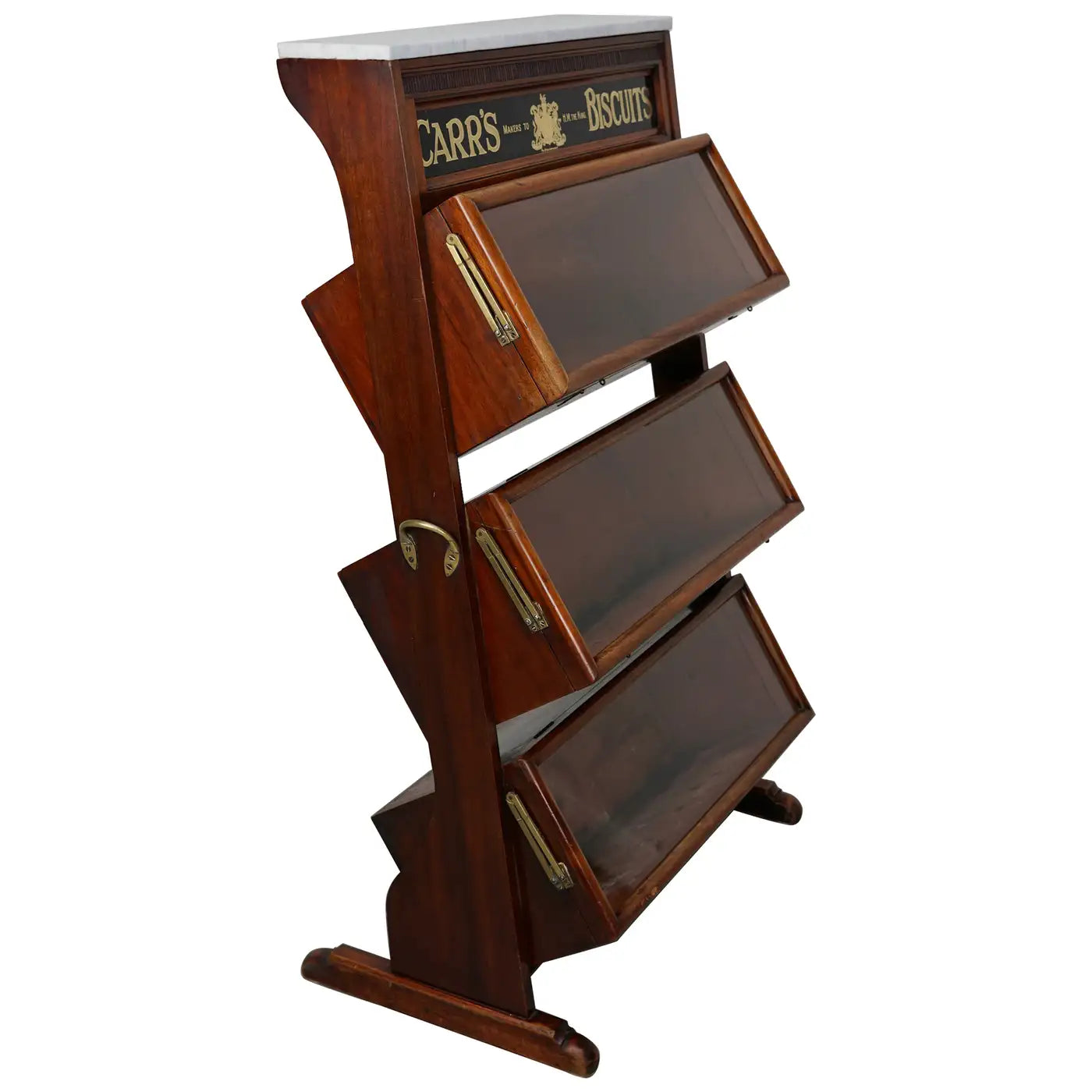 Victorian 19th Century Hardwood Carr's Biscuits Vitrine / Shop Cabinet