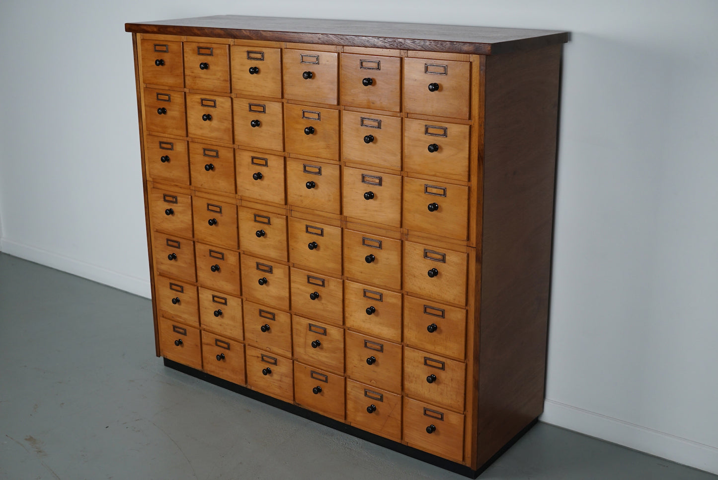 Dutch Beech Industrial Apothecary / Workshop Cabinet, circa 1950s