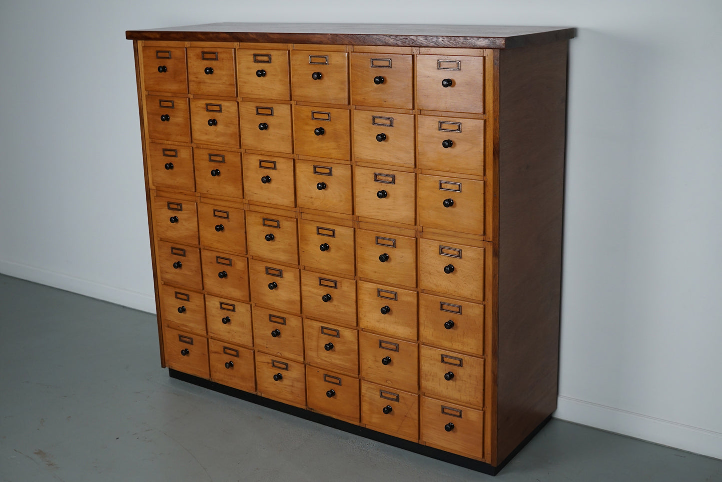 Dutch Beech Industrial Apothecary / Workshop Cabinet, circa 1950s
