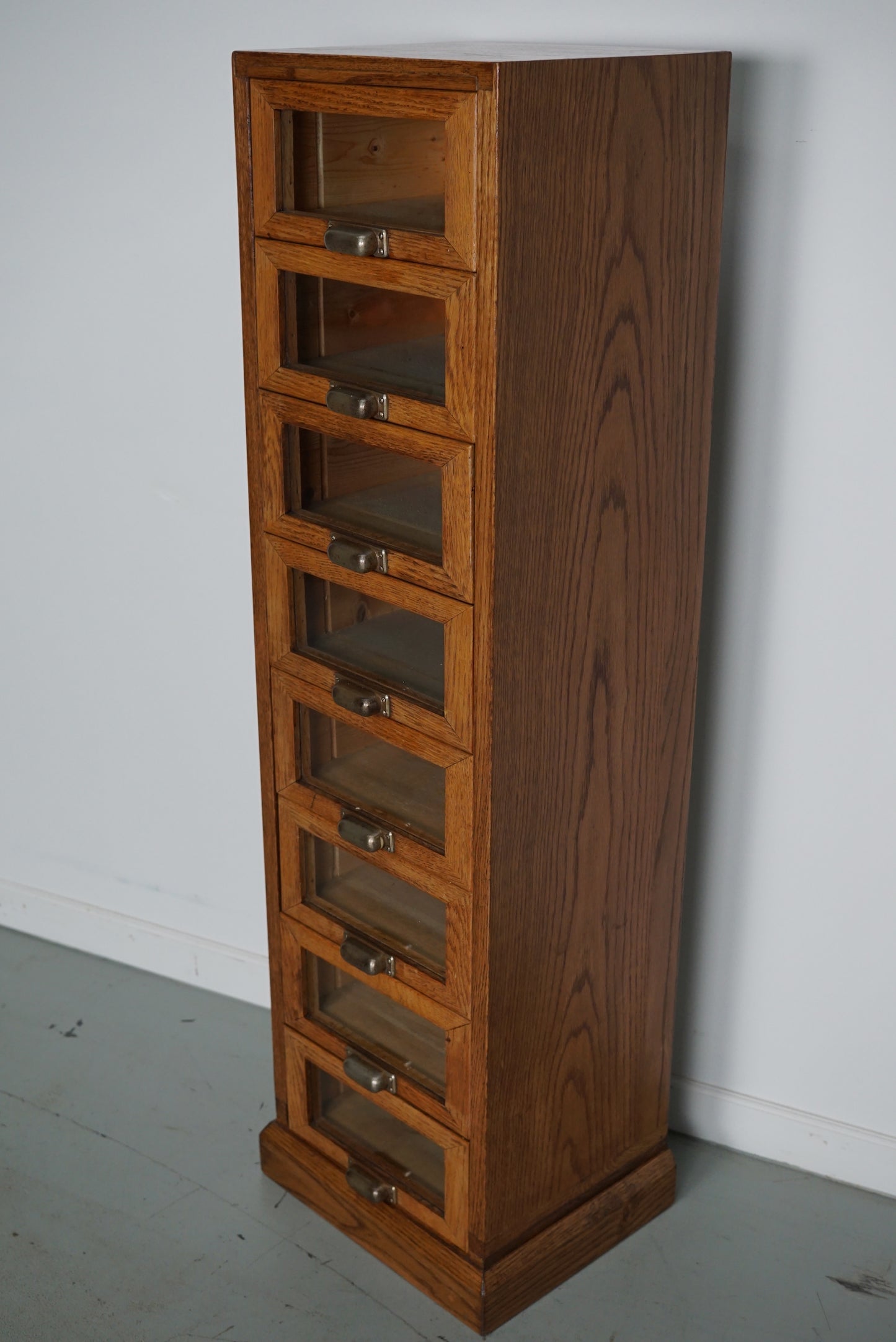 Vintage Dutch Oak Haberdashery Shop Cabinet, 1950s