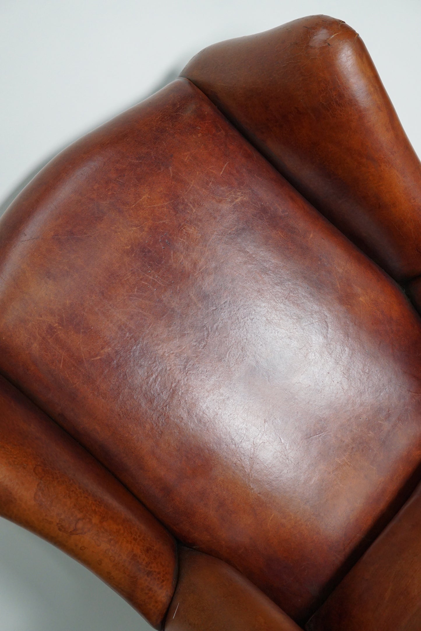 Vintage Dutch Cognac Colored Leather Club Chair