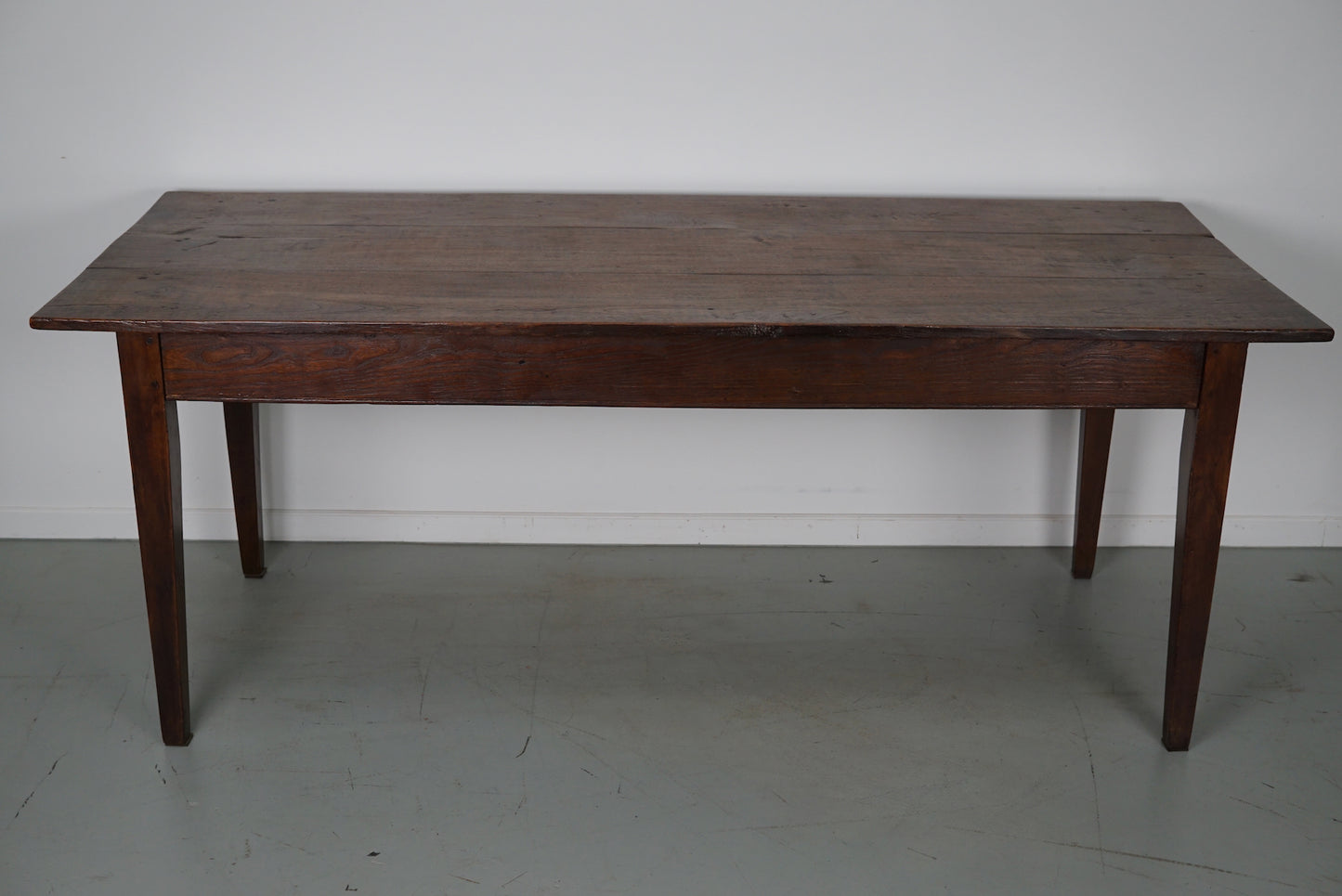 French Oak & Fruitwood Farmhouse Dining Table, Early 20th Century