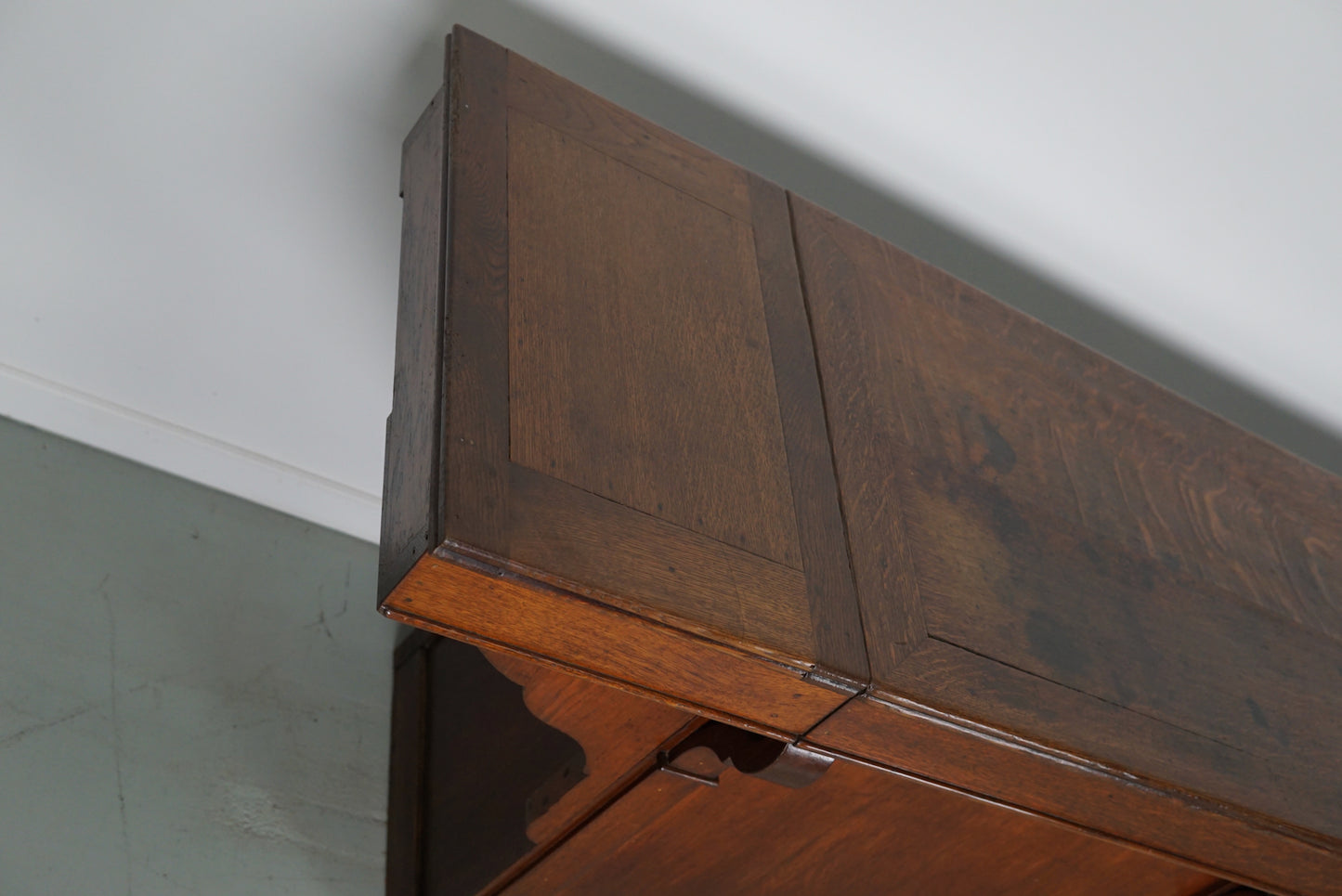 Antique French Oak Shop Counter Cabinet / Kitchen Island, circa 1900s