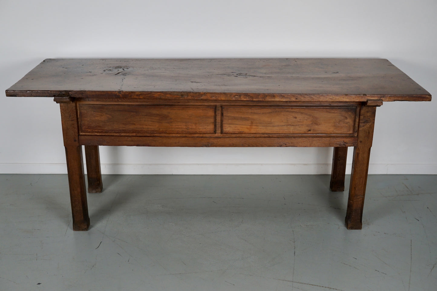 Antique Spanish Rustic Farmhouse Chestnut Side Table / Console, 18th Century