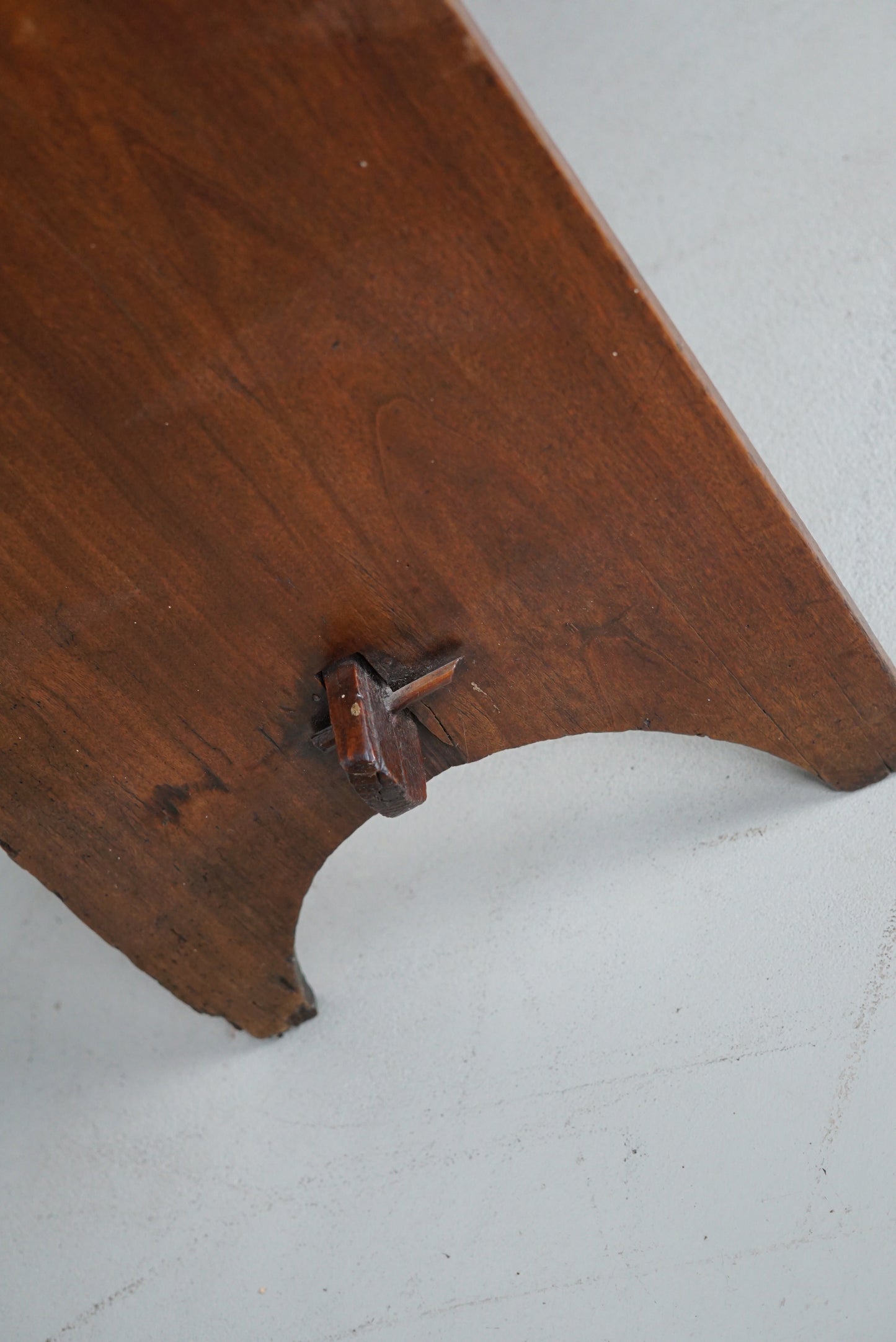 Antique French Rustic Farmhouse Fruitwood Side Table, 19th Century