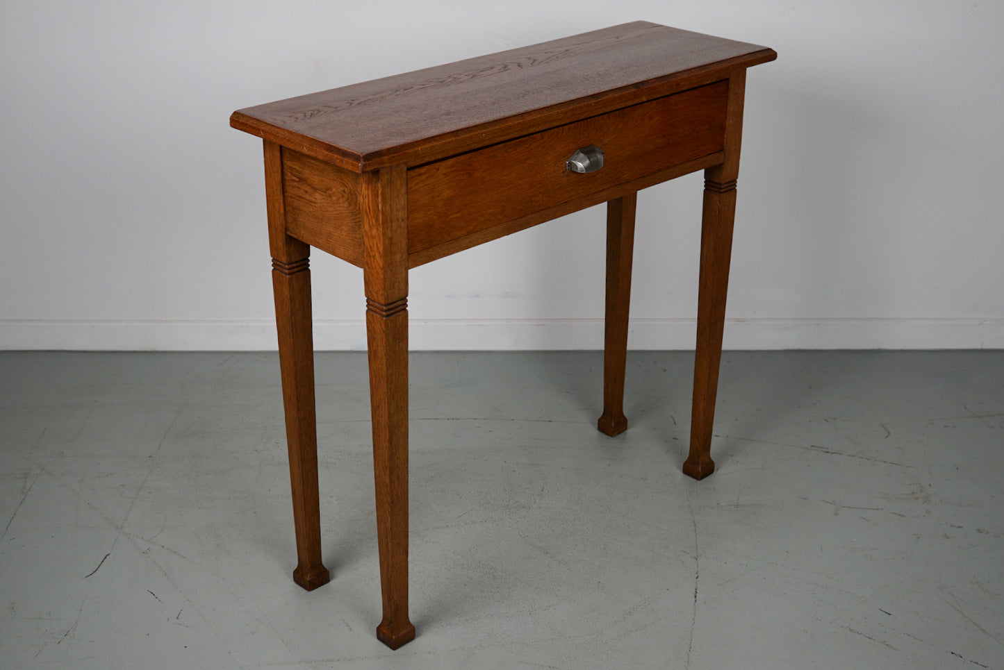 Antique Dutch Art Deco Oak Side Table, 1920s