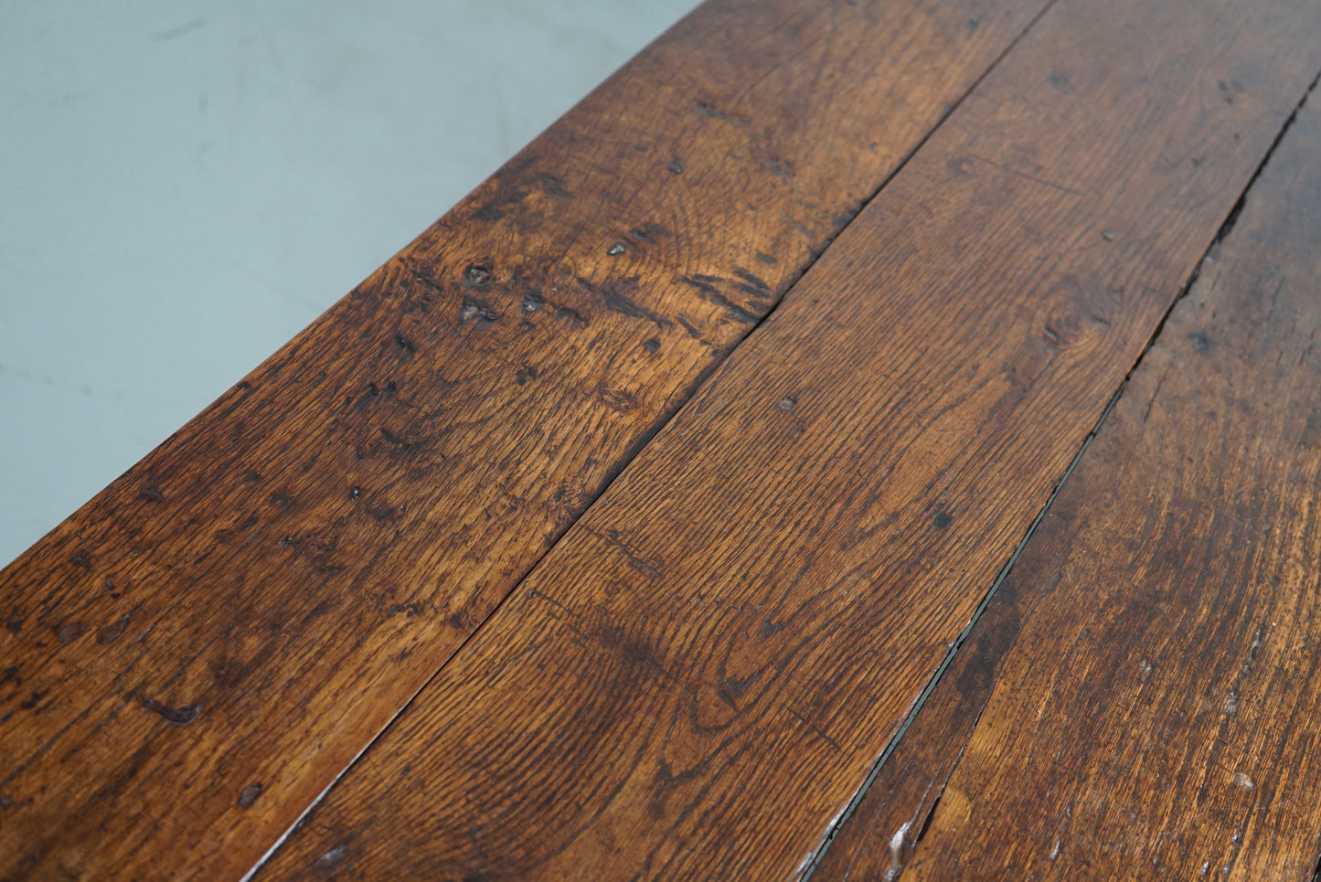 Antique Oak 19th Century French Rustic Farmhouse Dining Table