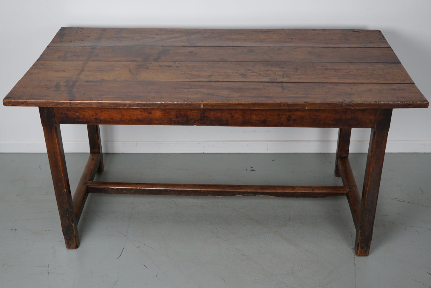 Antique Fruitwood 19th Century French Rustic Farmhouse Dining Table or Desk