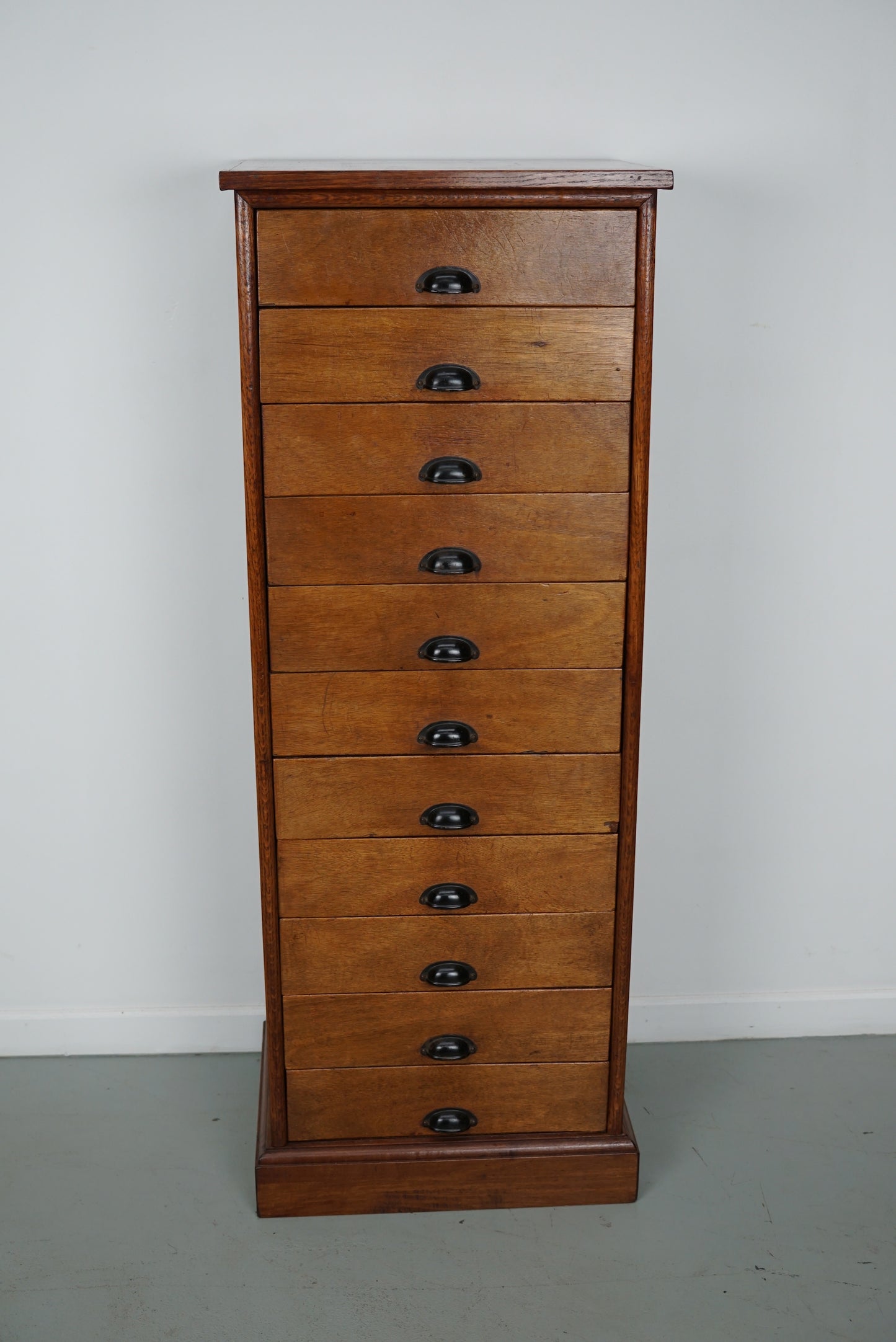 Vintage Dutch Poplar Apothecary / Filing Cabinet, 1950s