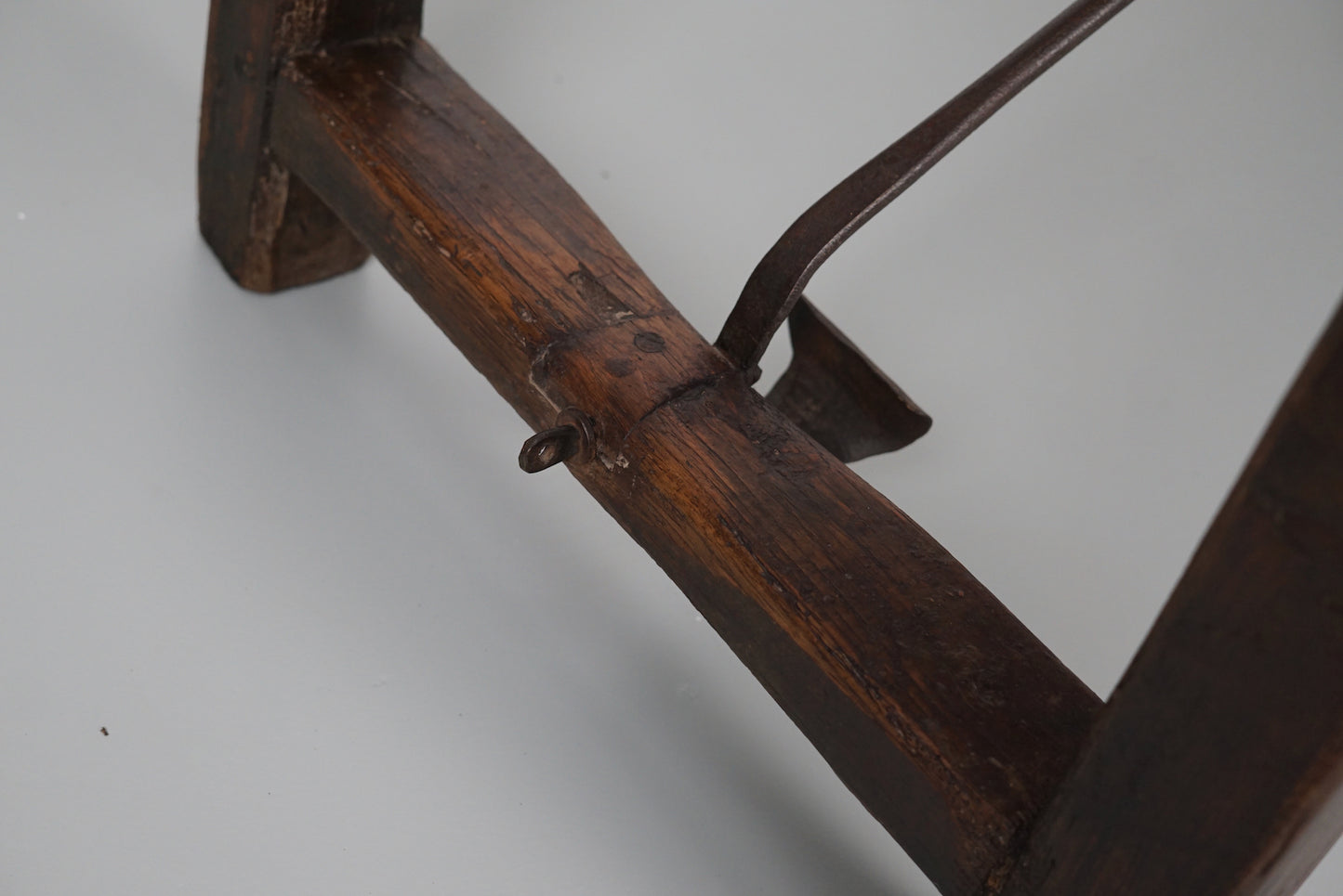 Antique Spanish Rustic Farmhouse Chestnut Side Table / Console, 18th Century