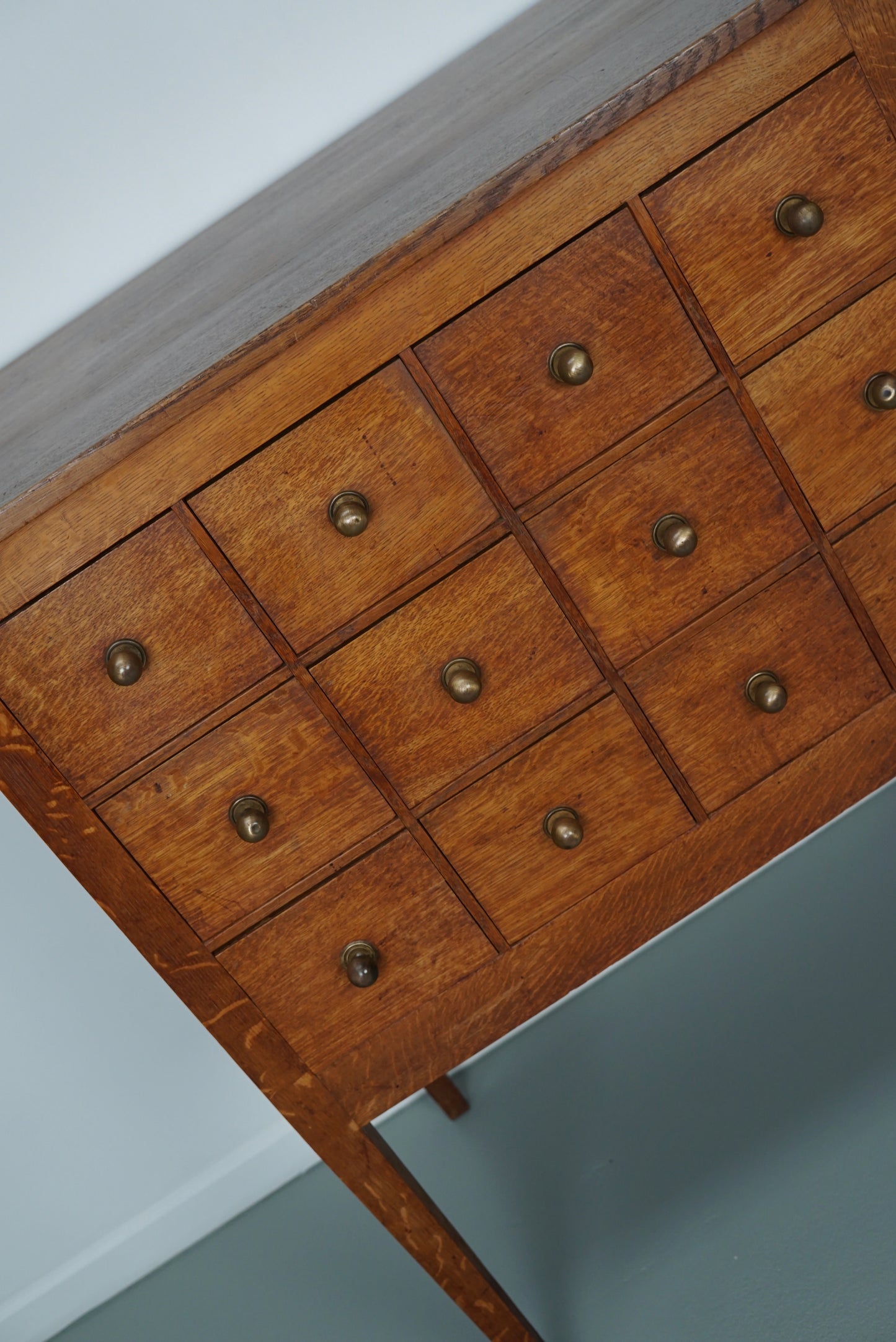 Dutch Oak Apothecary / Filing Cabinet, 1930s