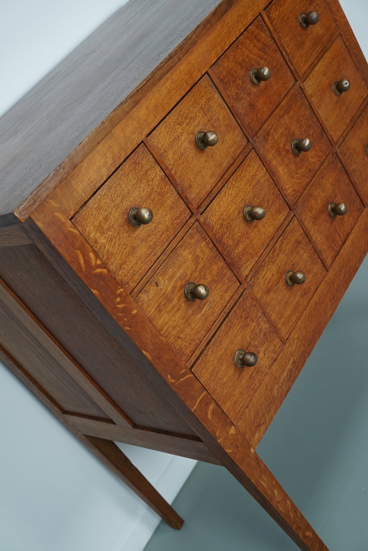 Dutch Oak Apothecary / Filing Cabinet, 1930s