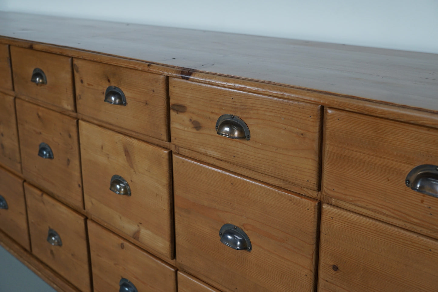 Large German Pine Apothecary / Shop Cabinet, 1930s