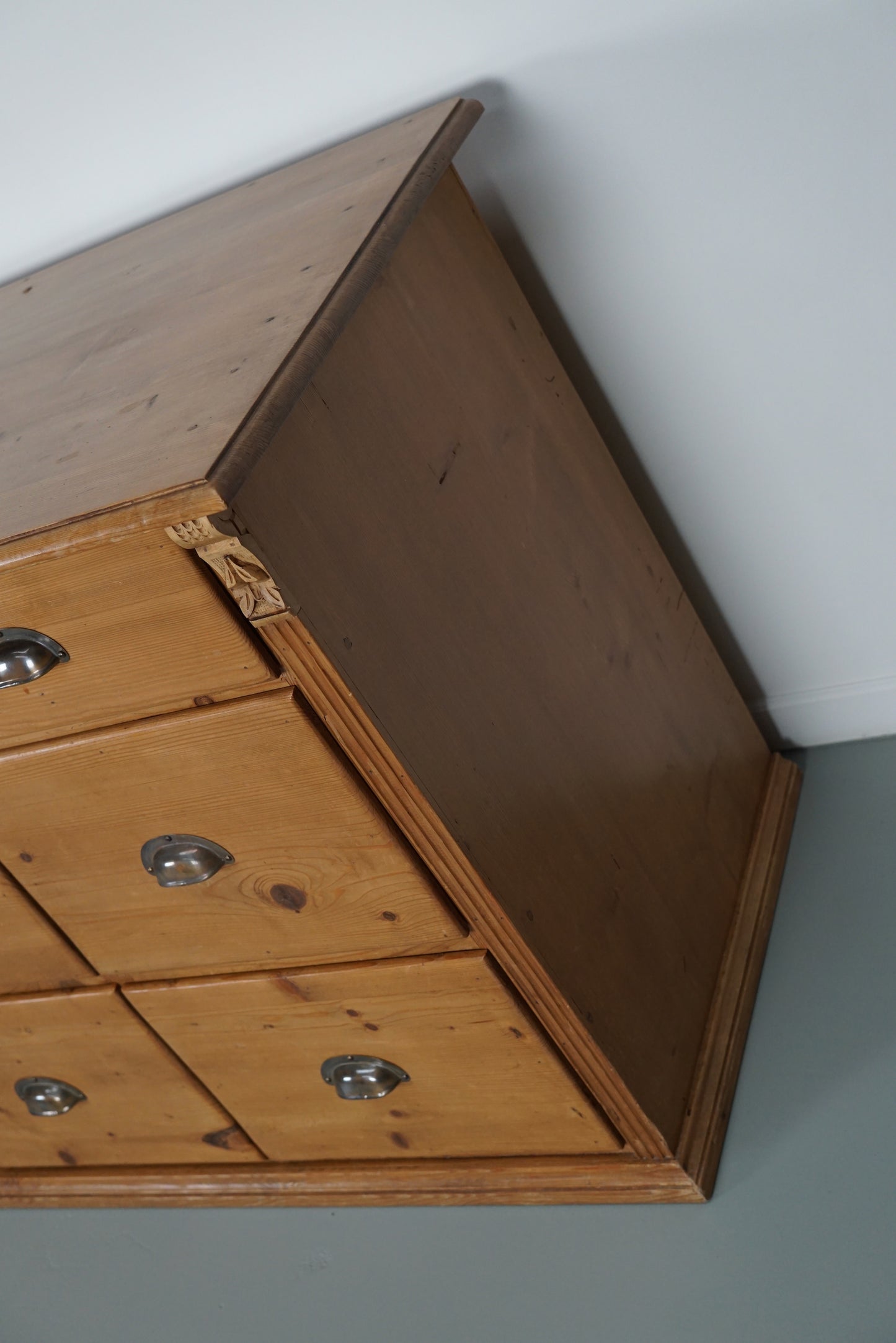 Large German Pine Apothecary / Shop Cabinet, 1930s