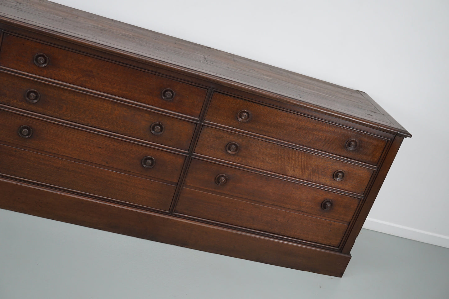 Antique Large French Oak Apothecary / Museum Cabinet, ca 1900