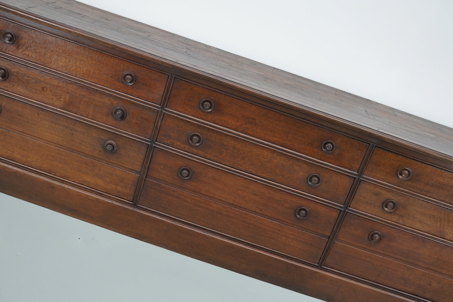 Antique Large French Oak Apothecary / Museum Cabinet, ca 1900