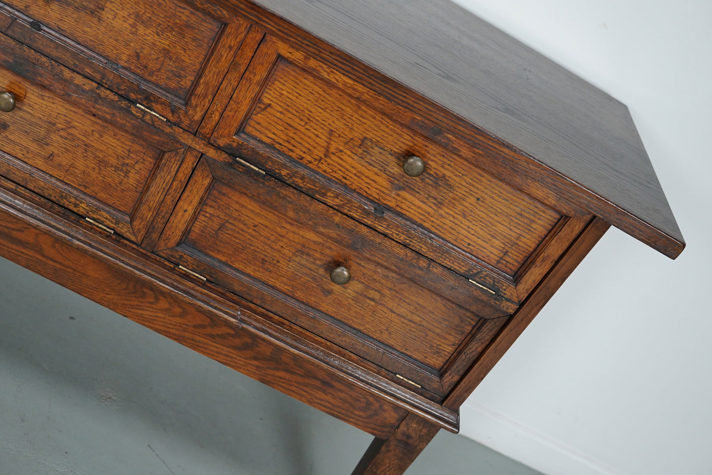 Antique French Oak Apothecary / Filing Cabinet Folding Doors, Early 20th Century