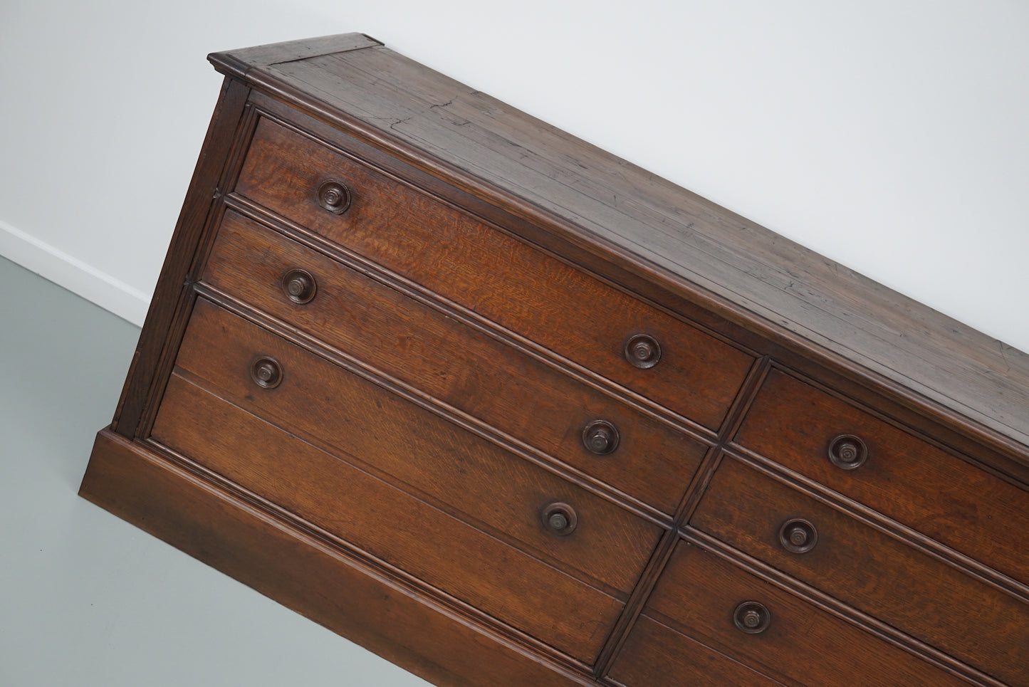 Antique Large French Oak Apothecary / Museum Cabinet, ca 1900