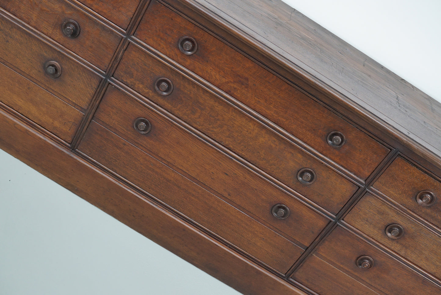 Antique Large French Oak Apothecary / Museum Cabinet, ca 1900