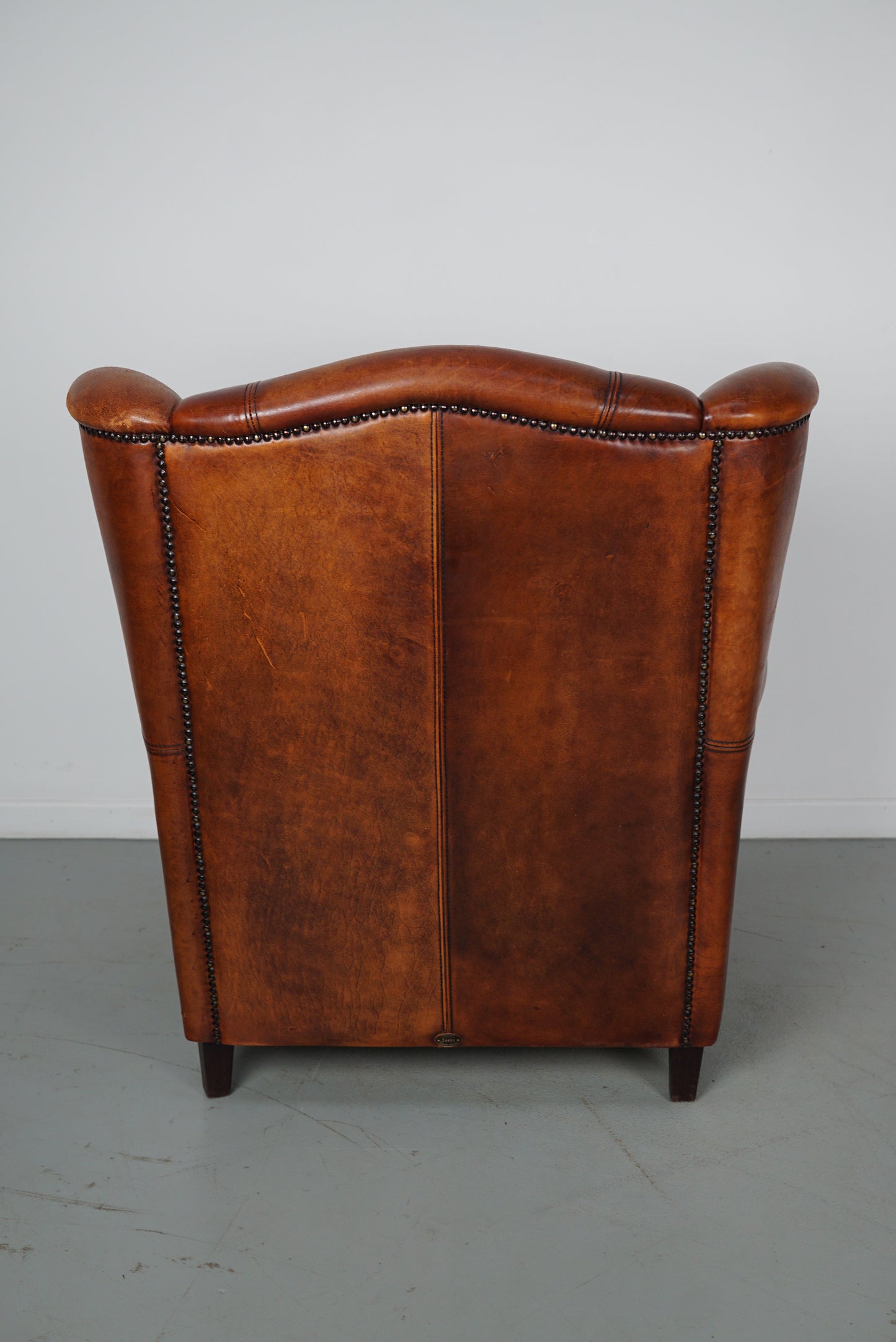 Vintage Dutch Cognac Colored Leather Club Chair
