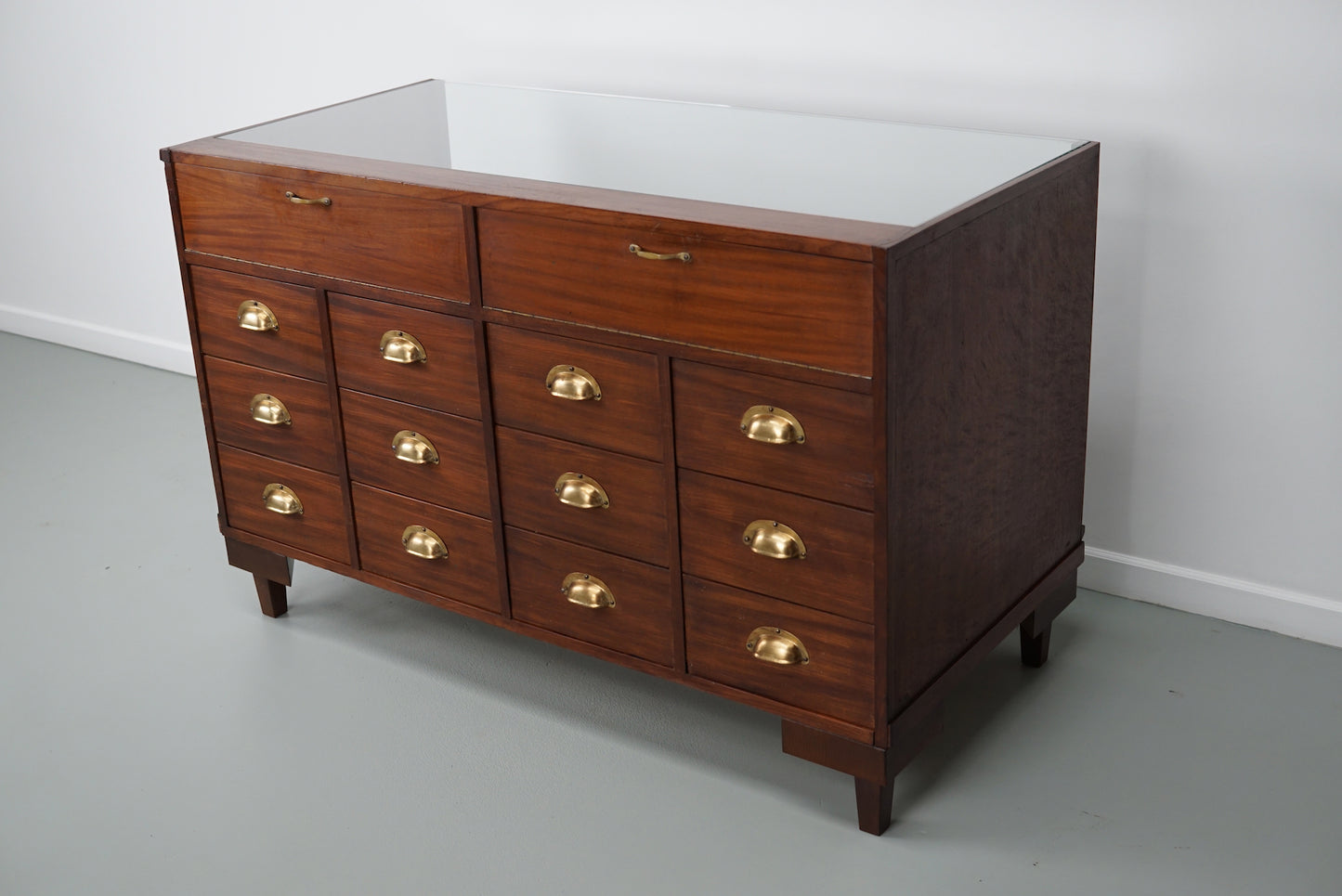 Vintage Oak Haberdashery Cabinet or Shop Counter, 1950/60s