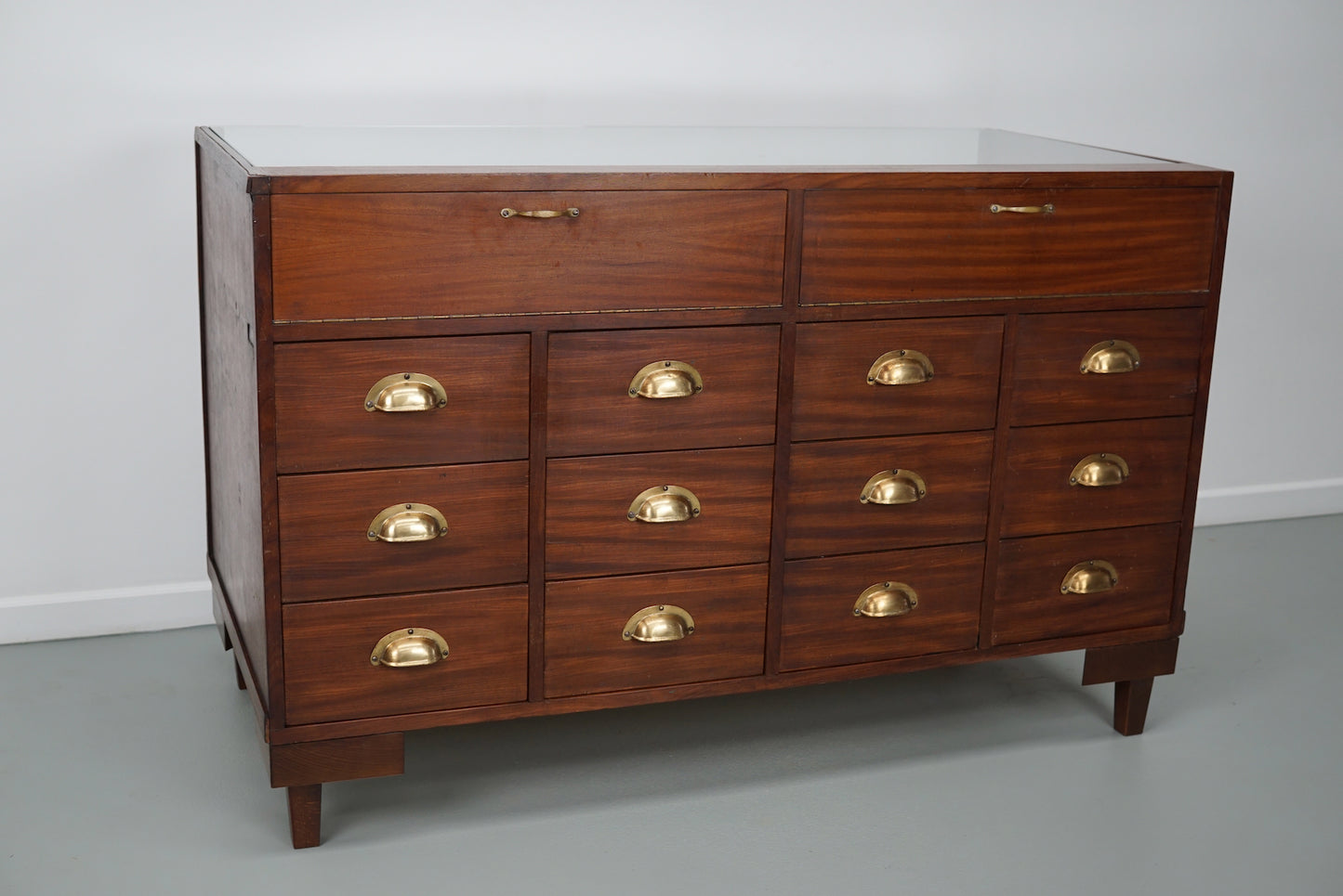 Vintage Oak Haberdashery Cabinet or Shop Counter, 1950/60s