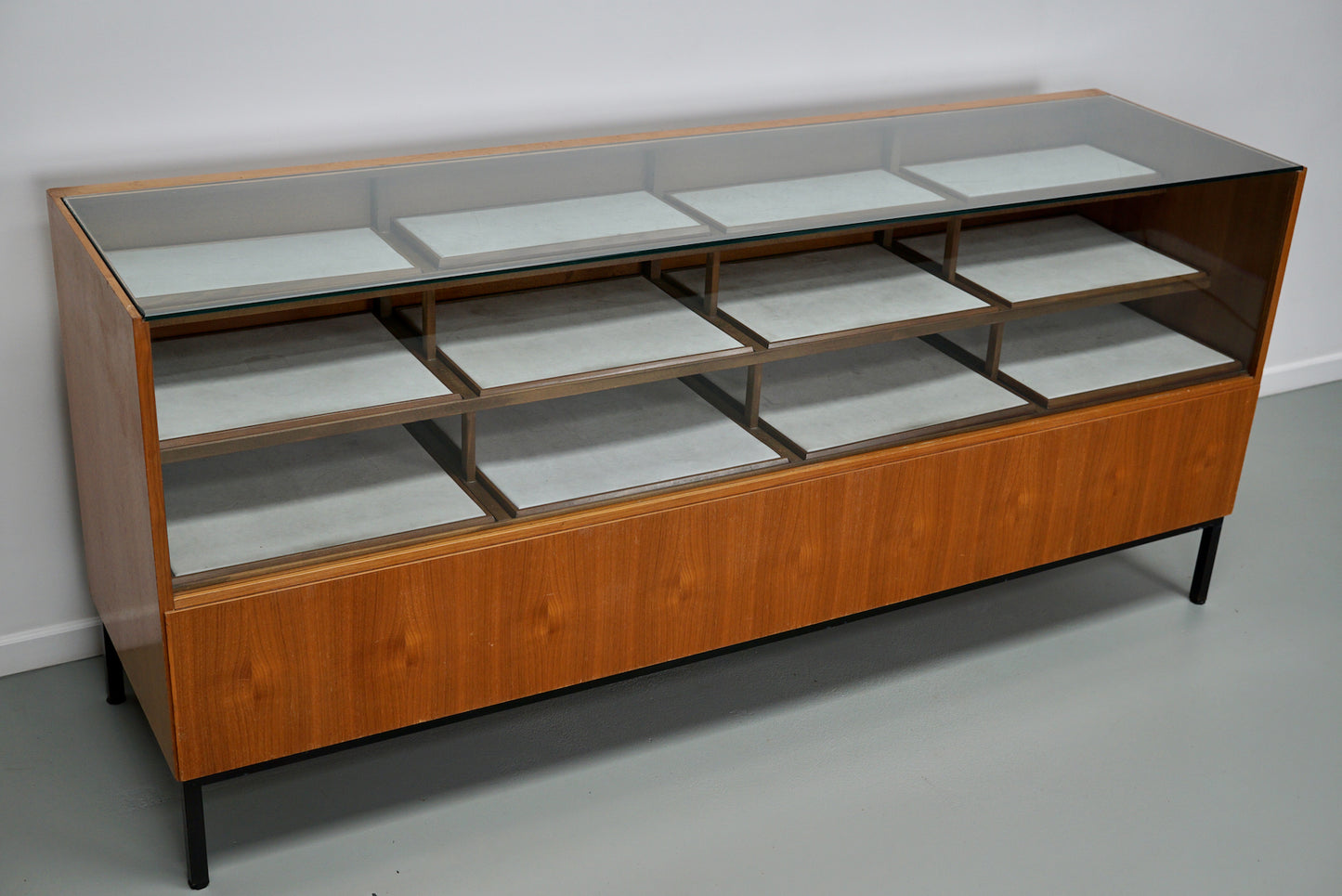 German Beech Haberdashery Shop Cabinet / Jewelry Shop Counter, 1960/1970s