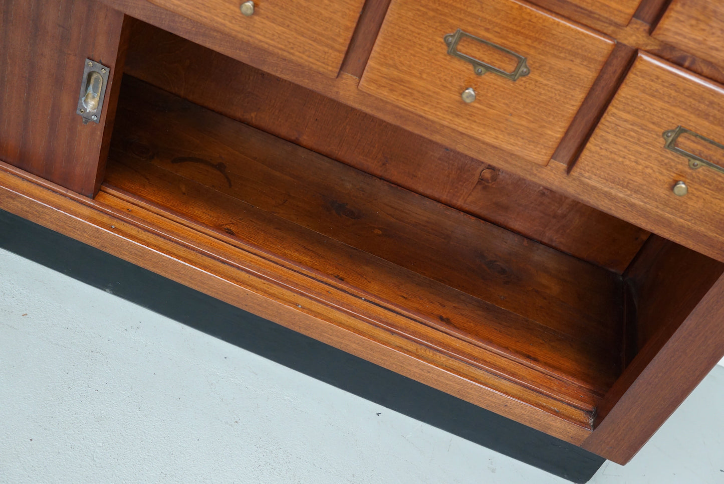 Vintage Mid-Century Dutch Hardwood Shop / Apothecary or Filing Cabinet