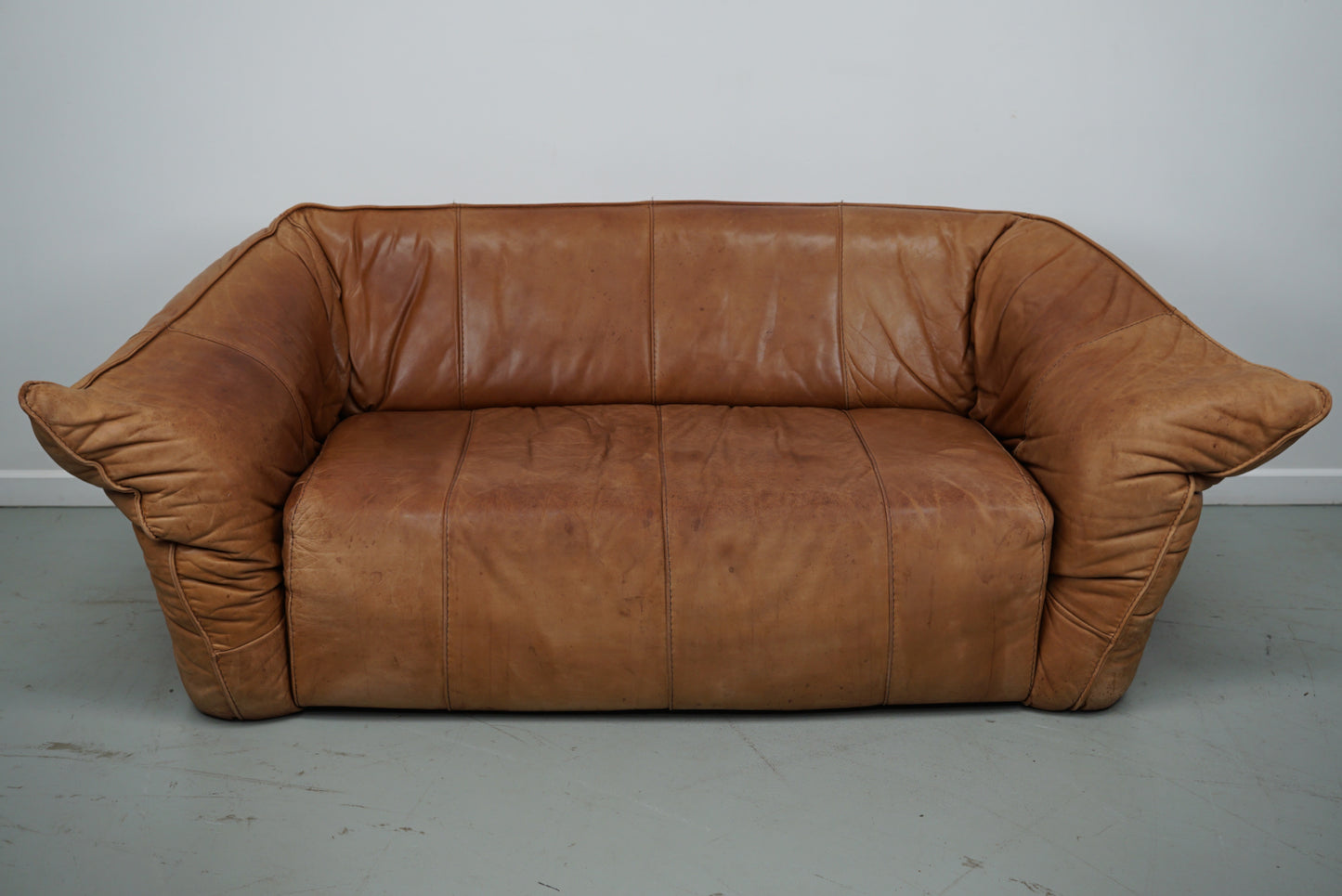 Cognac Leather Andes Sofa by Gerard van den Berg for Montis, 1970s