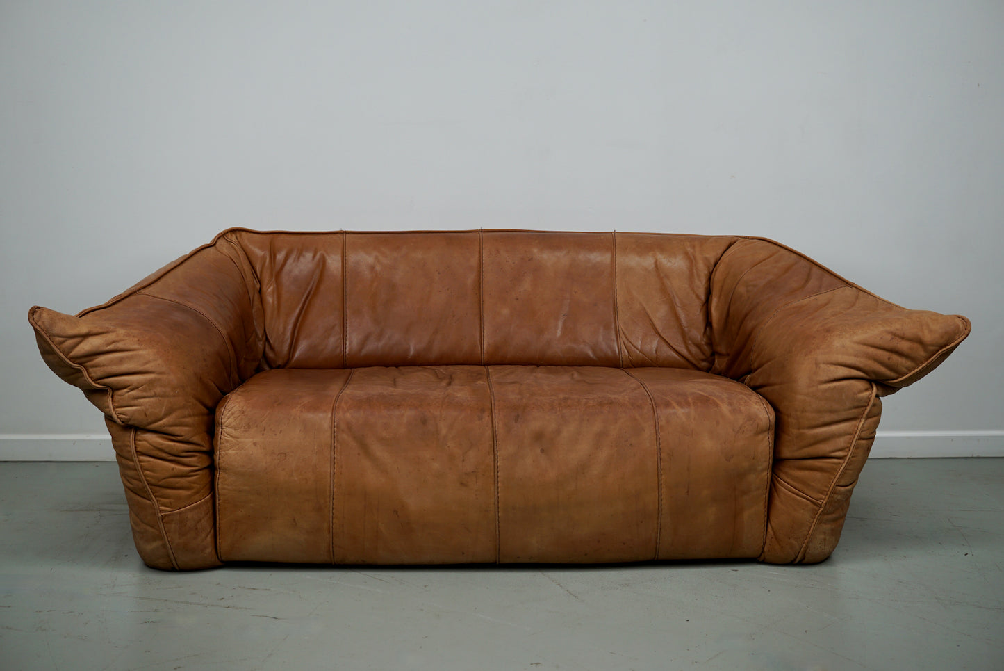 Cognac Leather Andes Sofa by Gerard van den Berg for Montis, 1970s