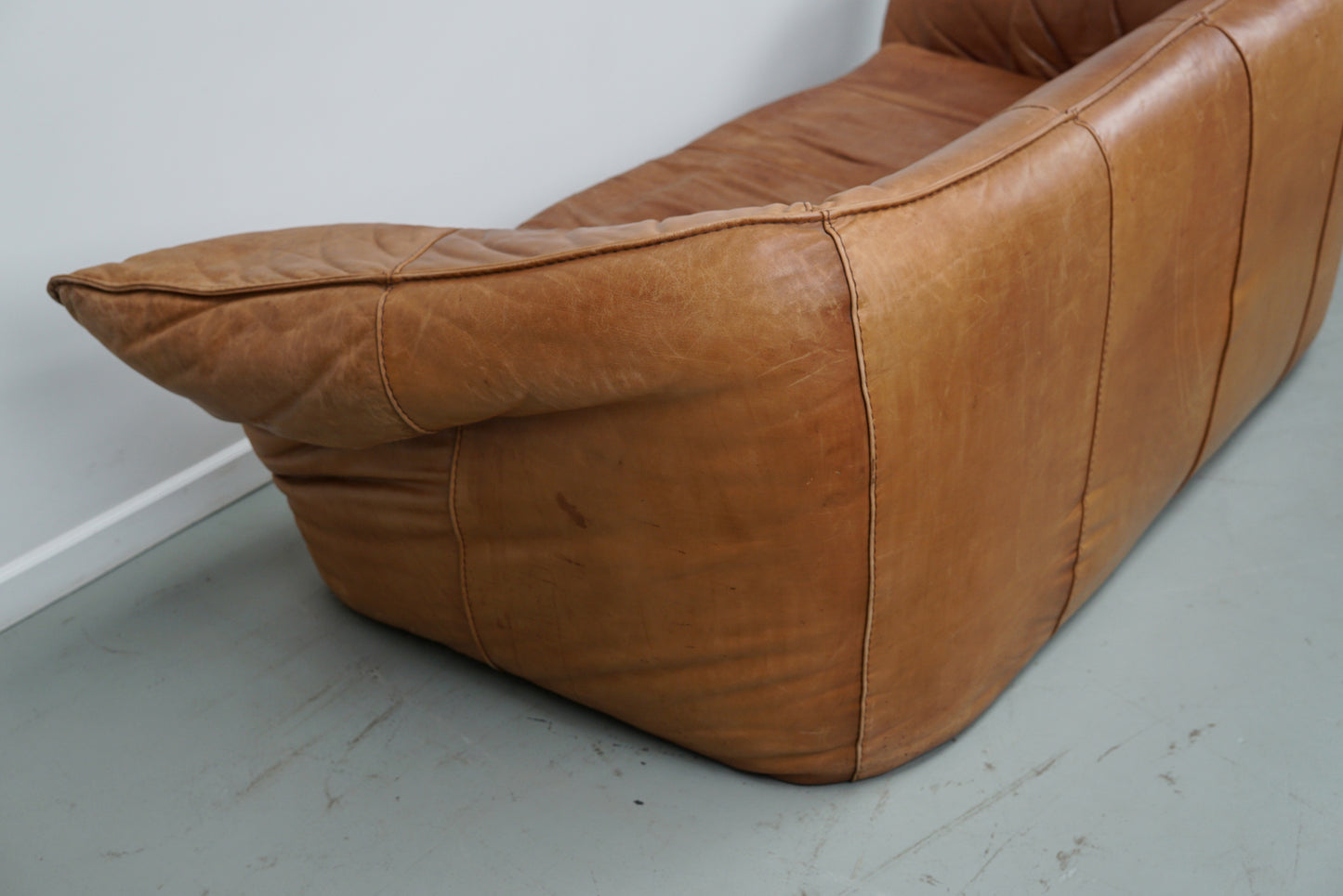 Cognac Leather Andes Sofa by Gerard van den Berg for Montis, 1970s