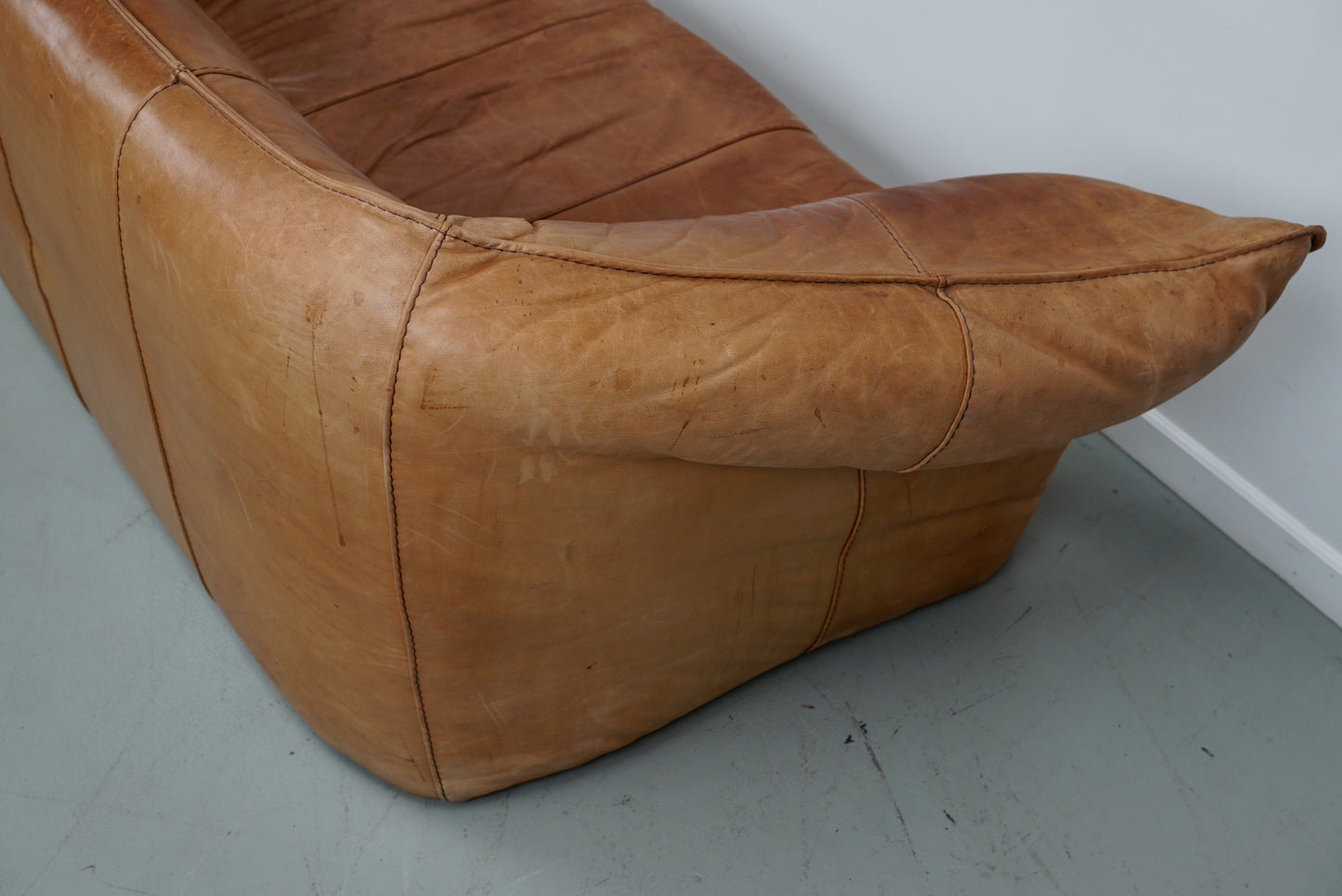 Cognac Leather Andes Sofa by Gerard van den Berg for Montis, 1970s
