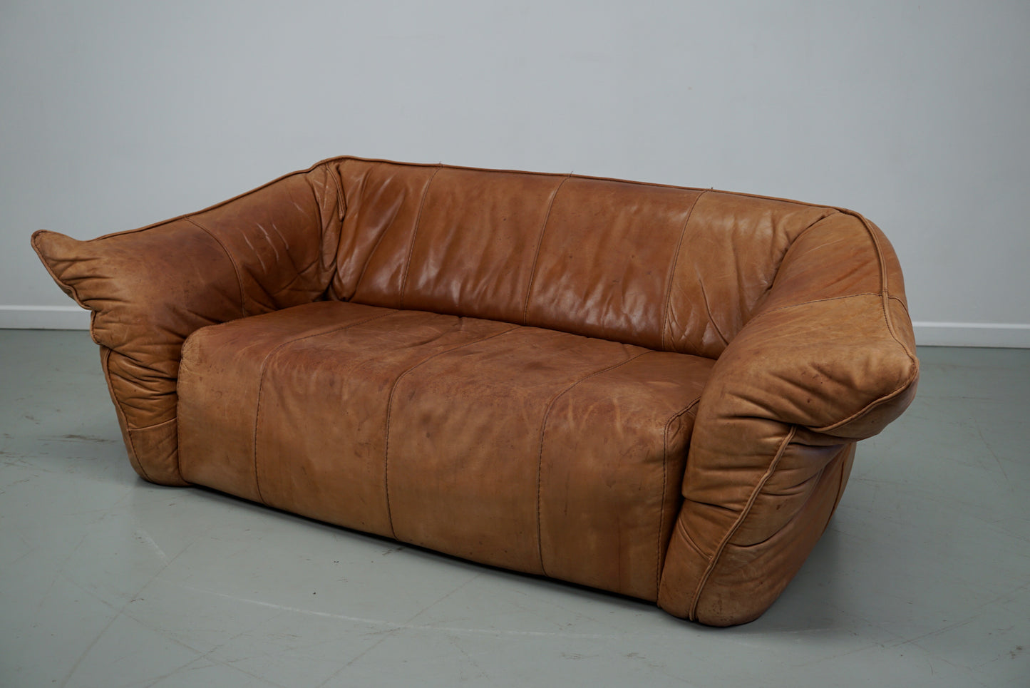 Cognac Leather Andes Sofa by Gerard van den Berg for Montis, 1970s