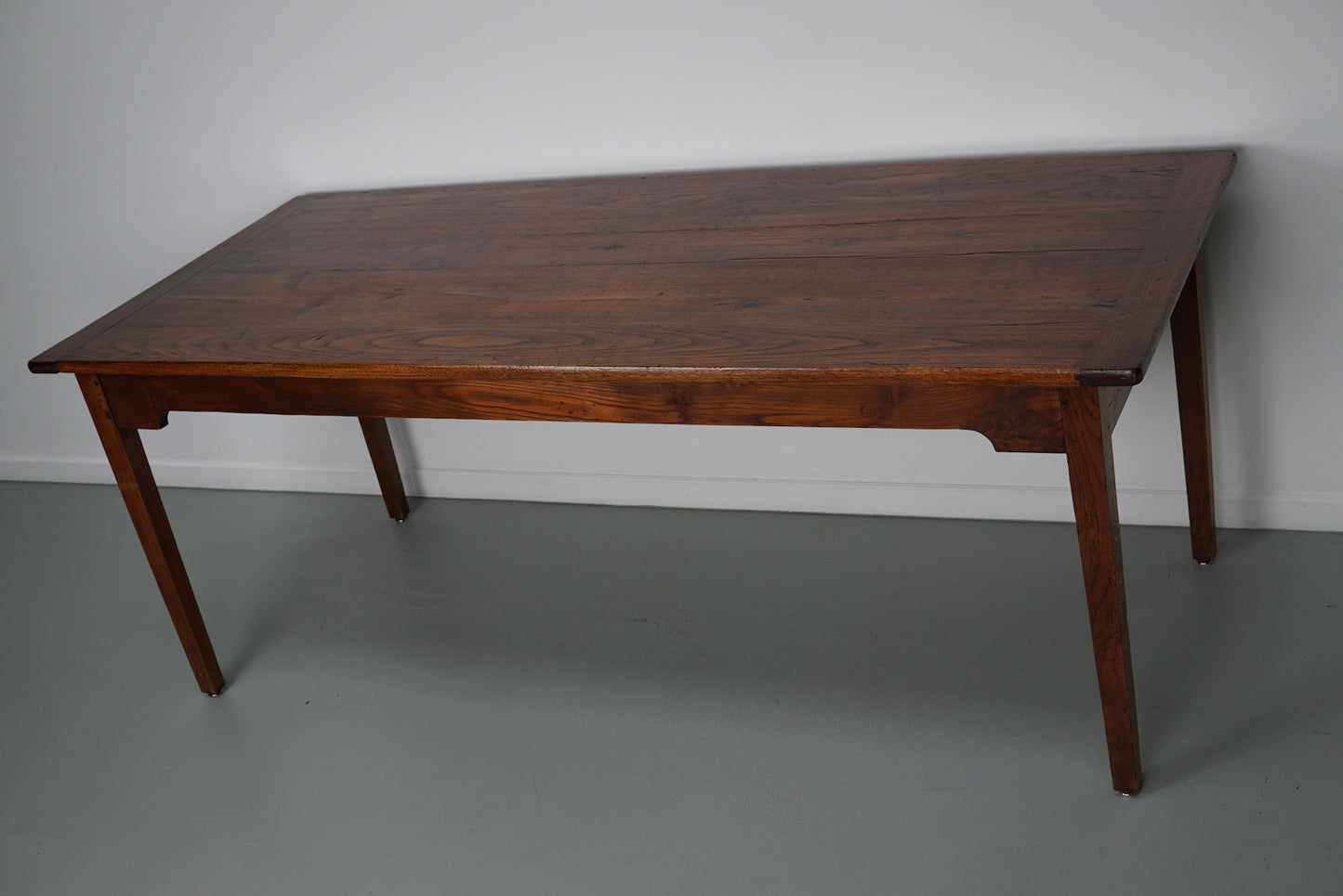 Antique Oak French Rustic Farmhouse Dining Table, Early 20th Century