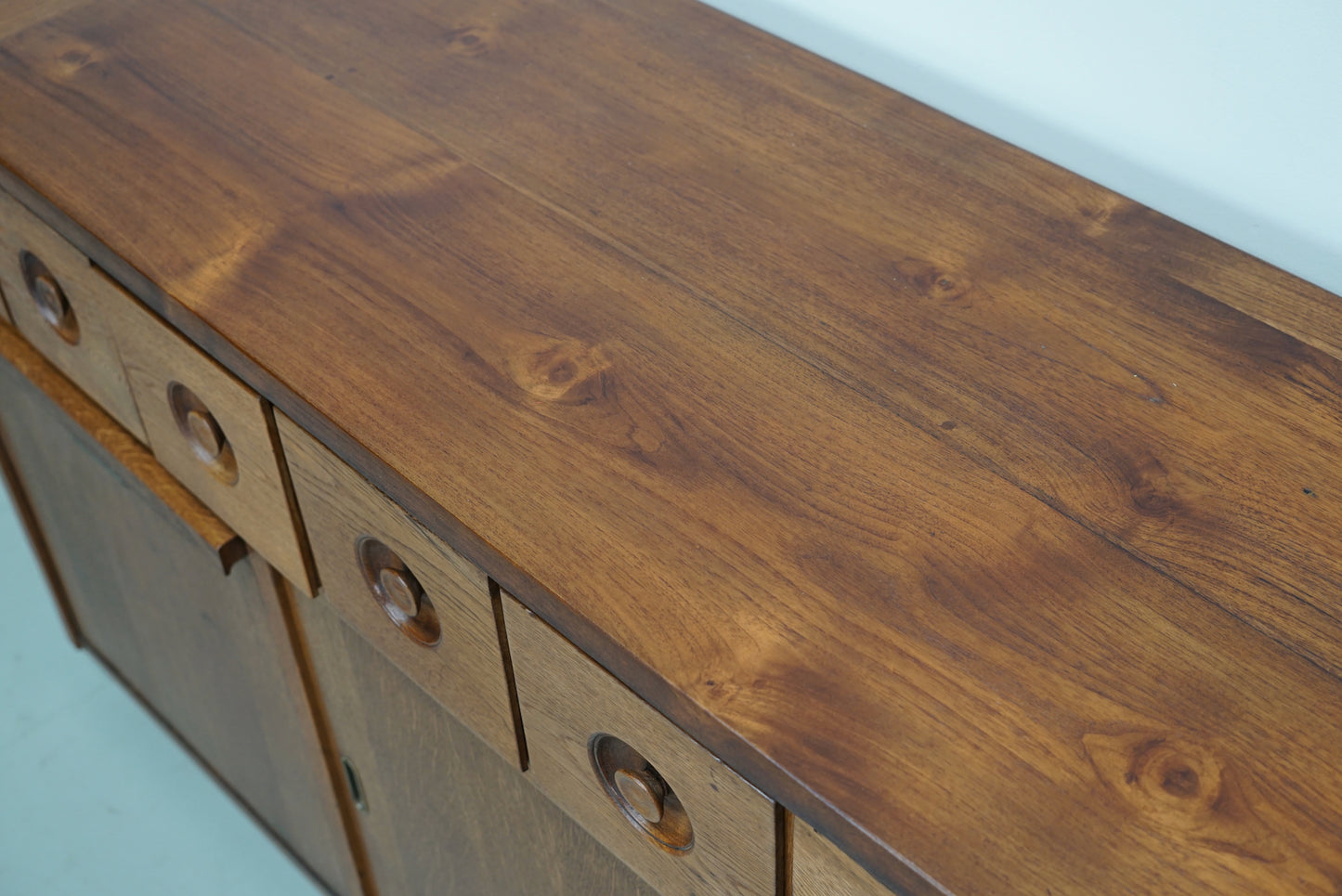 Large Dutch Industrial Oak Apothecary / Bakery Cabinet, circa 1950s
