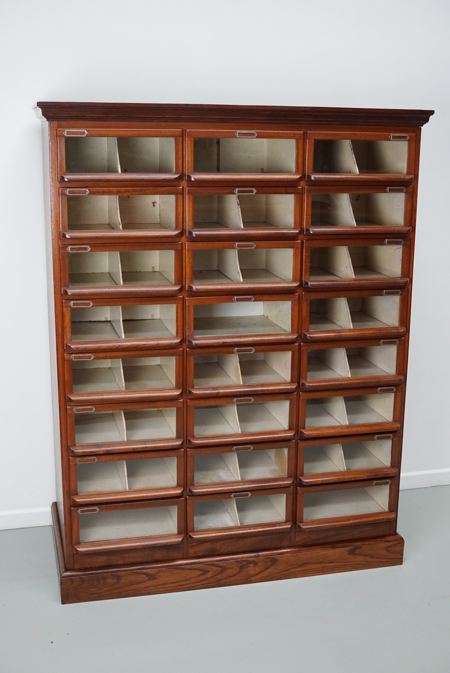 Vintage Dutch Oak / Mahogany Haberdashery Shop Cabinet, 1930s