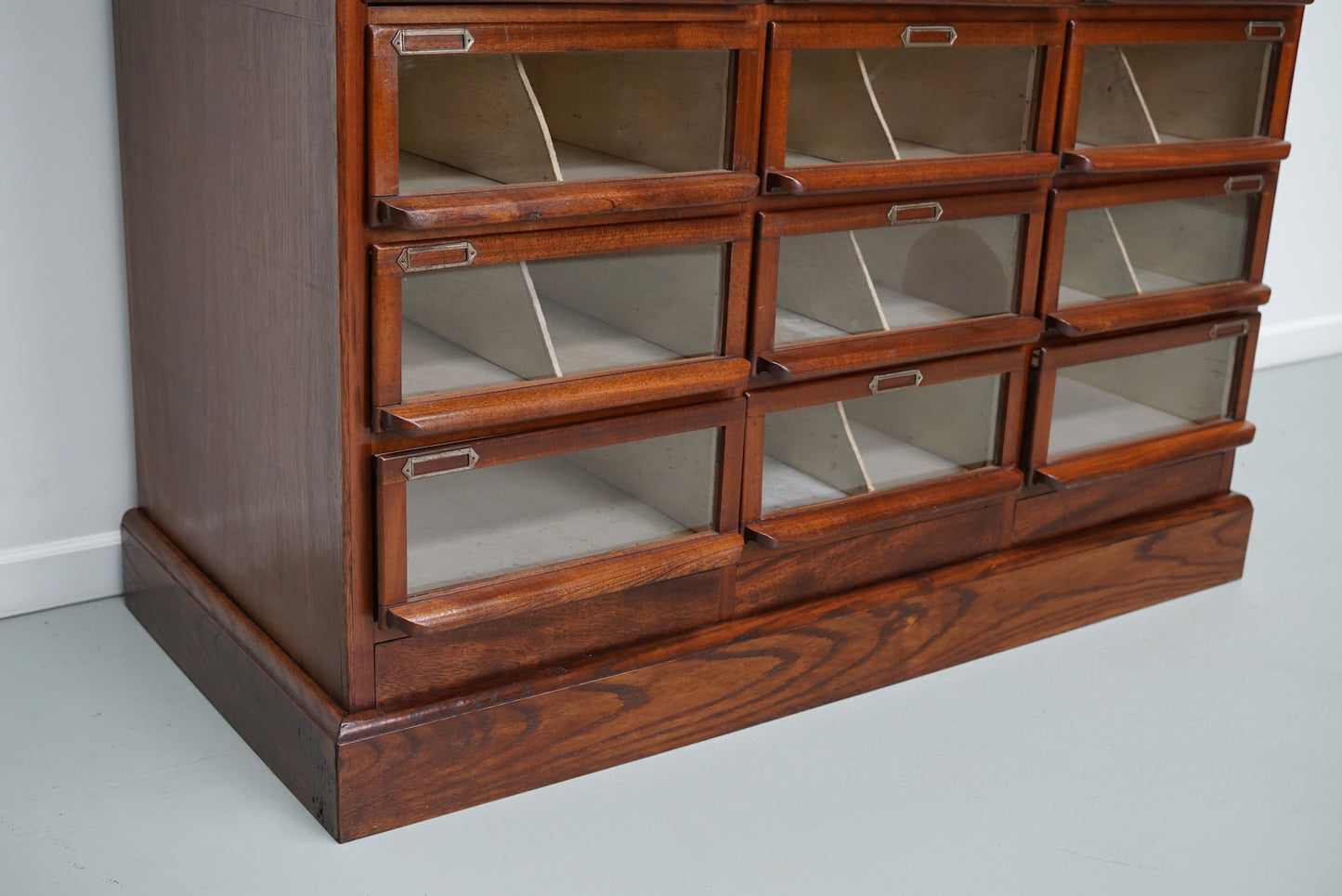 Vintage Dutch Oak / Mahogany Haberdashery Shop Cabinet, 1930s