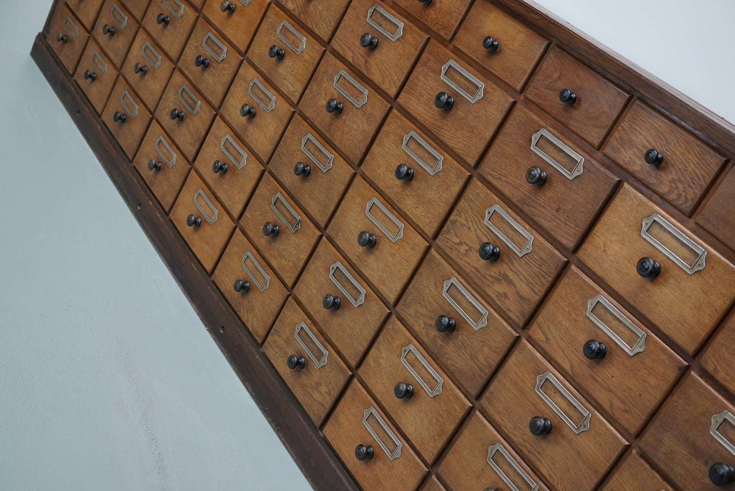 Antique Large German Oak Apothecary / Pharmacy Cabinet, 1920/1930s