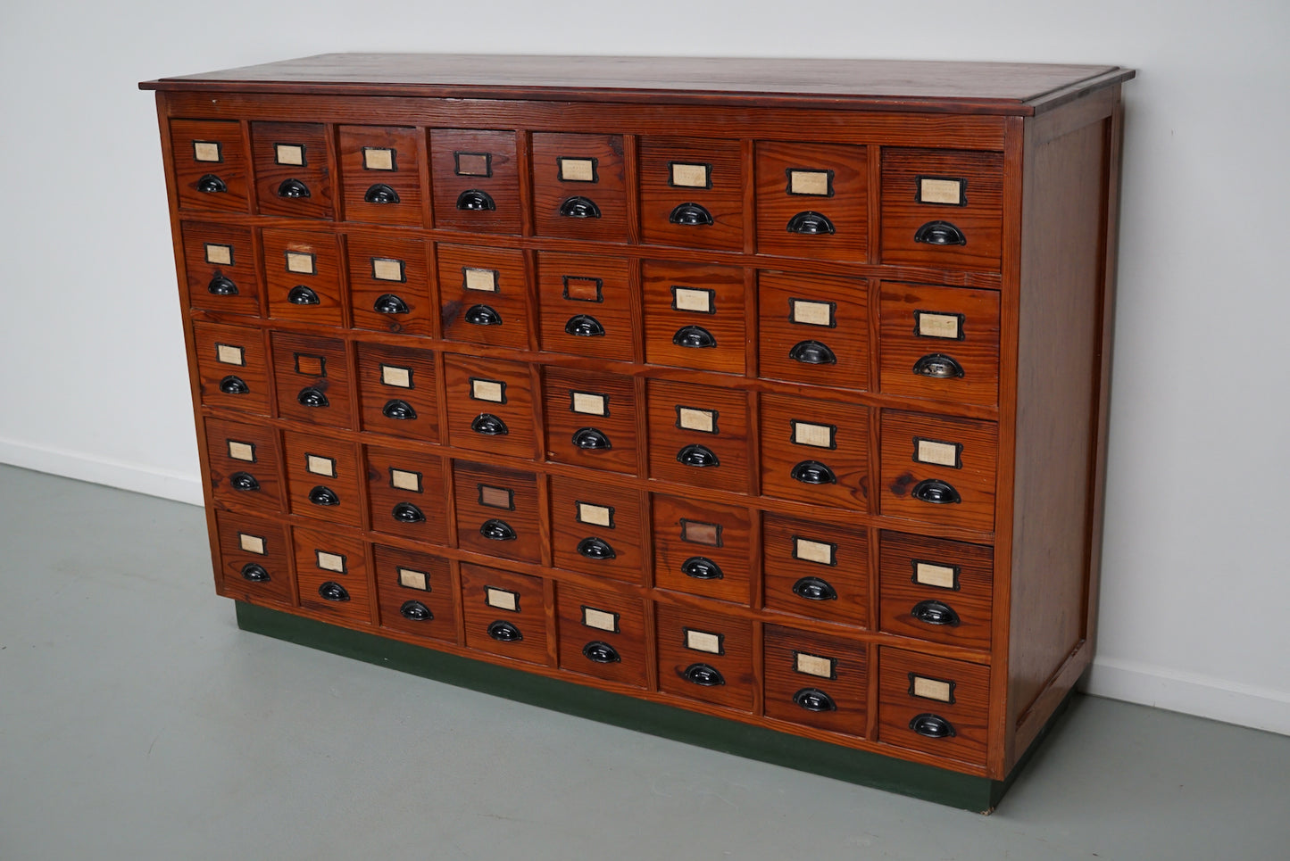 Dutch Industrial Pine Apothecary / Workshop Cabinet, circa 1930s