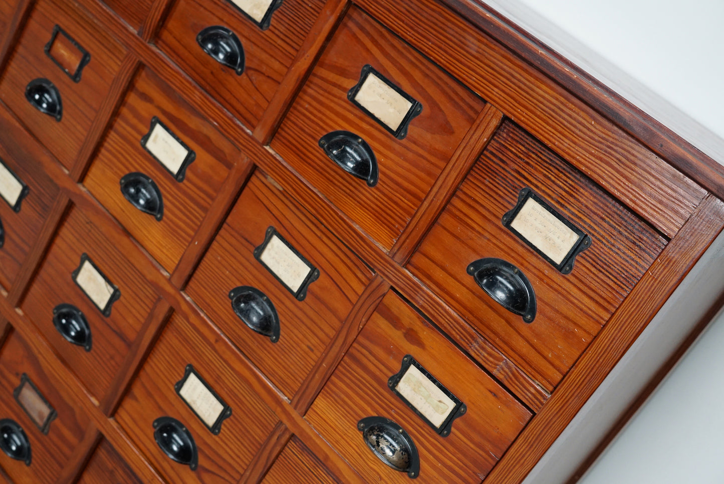 Dutch Industrial Pine Apothecary / Workshop Cabinet, circa 1930s
