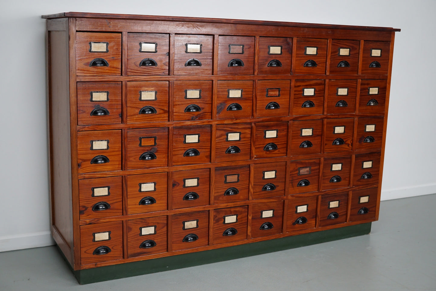 Dutch Industrial Pine Apothecary / Workshop Cabinet, circa 1930s