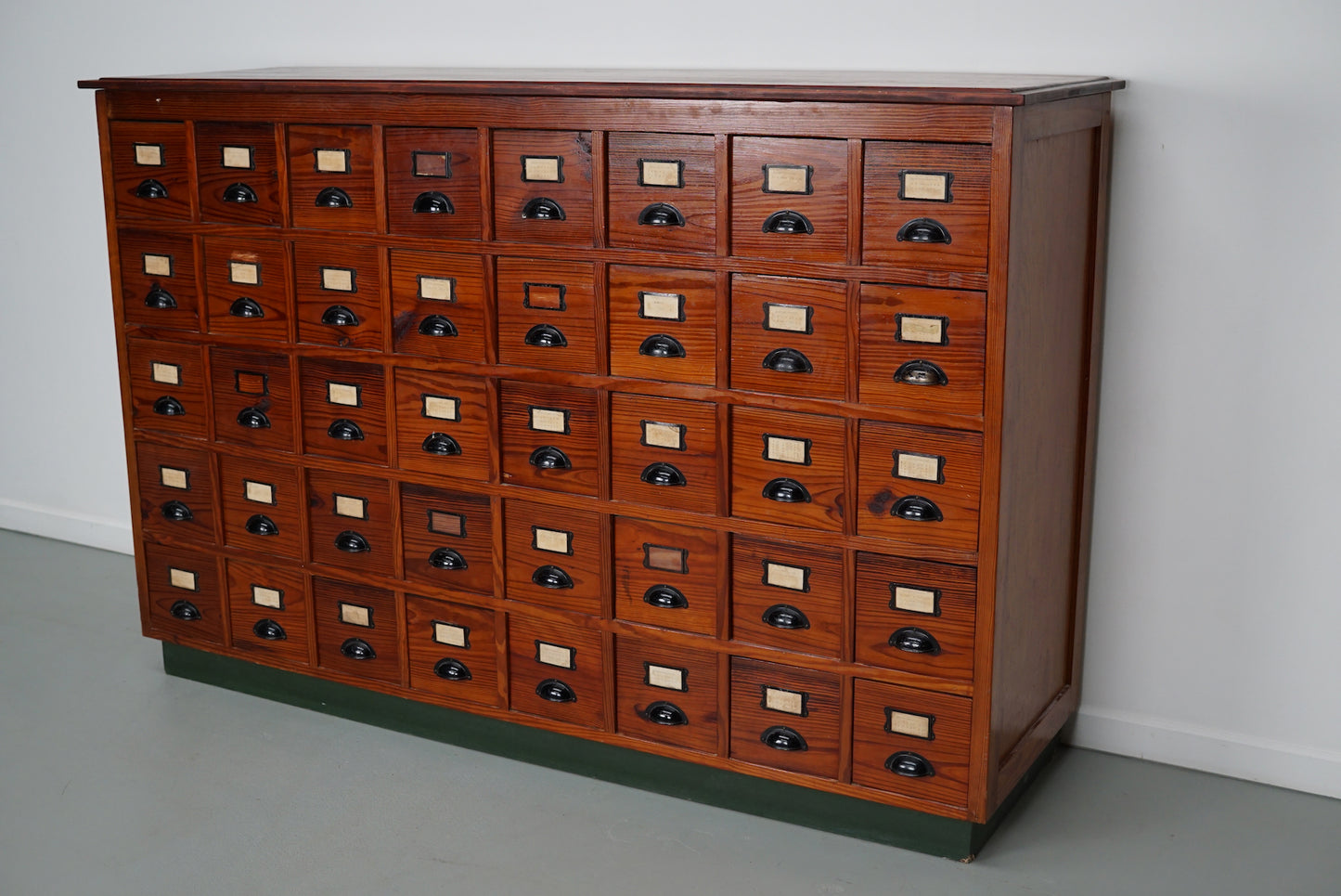 Dutch Industrial Pine Apothecary / Workshop Cabinet, circa 1930s