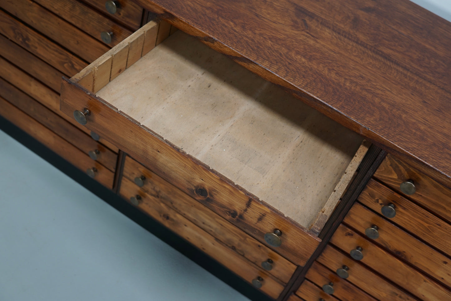 Vintage German Pine & Oak Apothecary Cabinet, 1950s