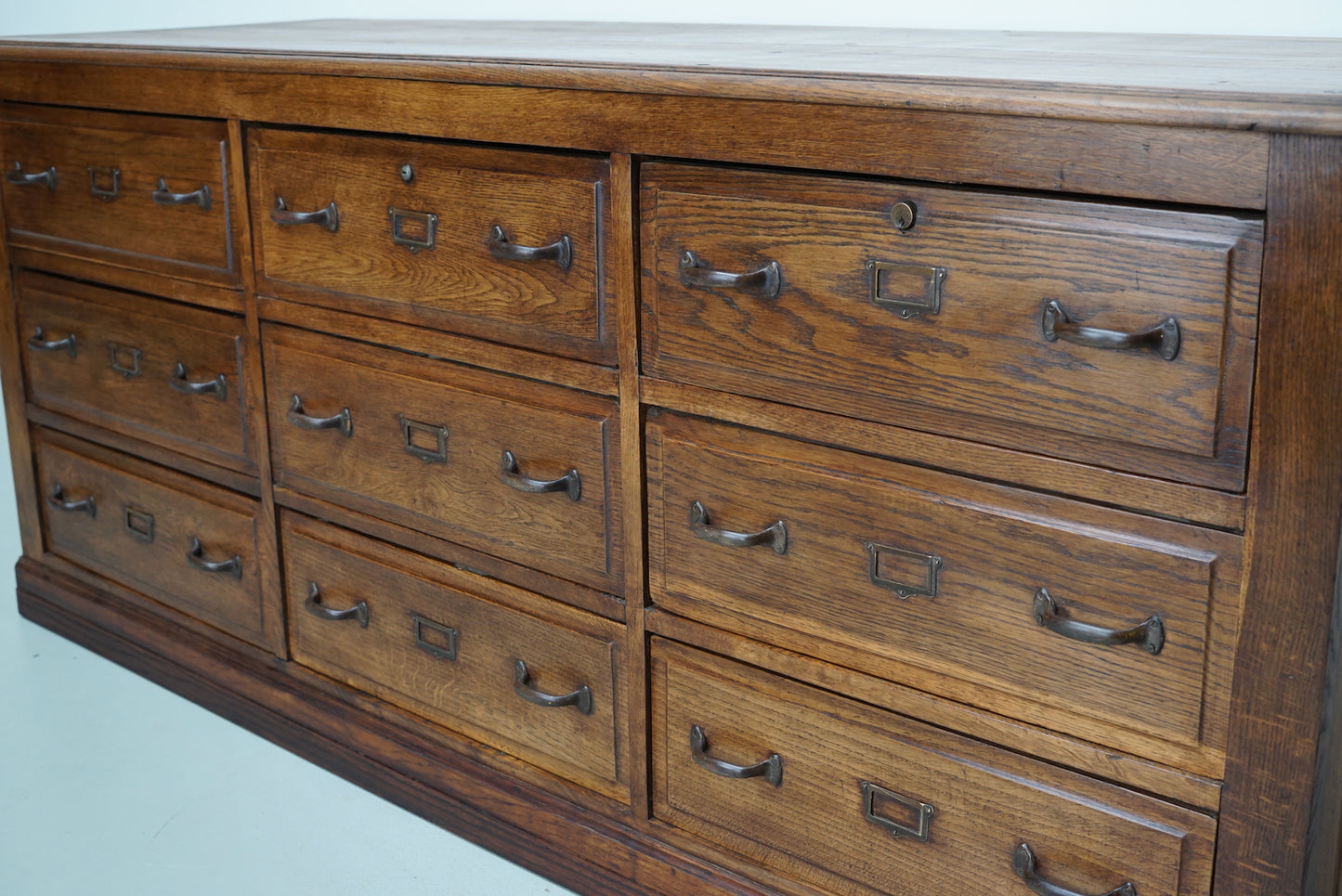 Antique French Oak Apothecary / Filing Cabinet / Kitchen Island, 1920/30s