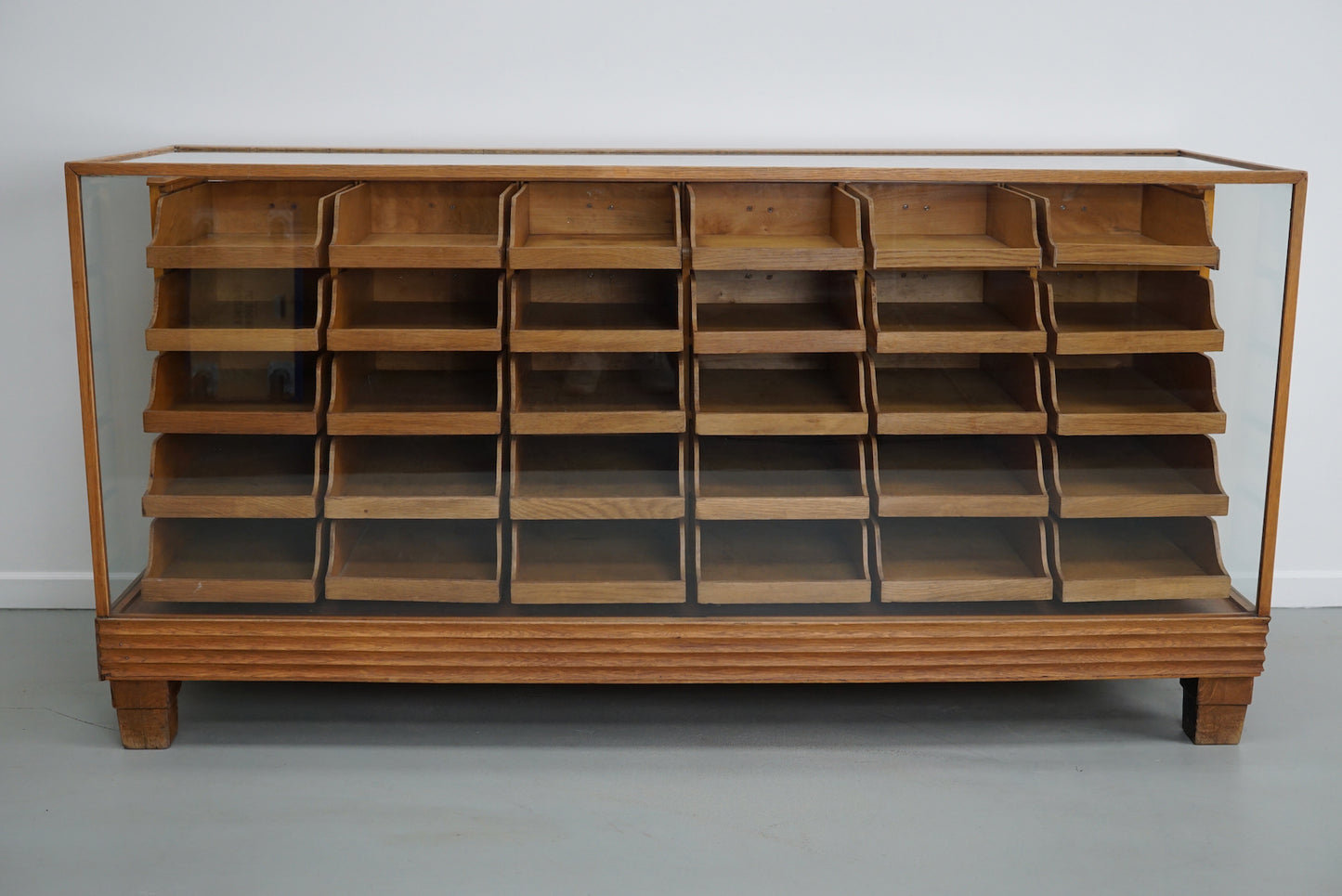 Antique British Maple & Oak Haberdashery Cabinet or Shop Counter, 1930s